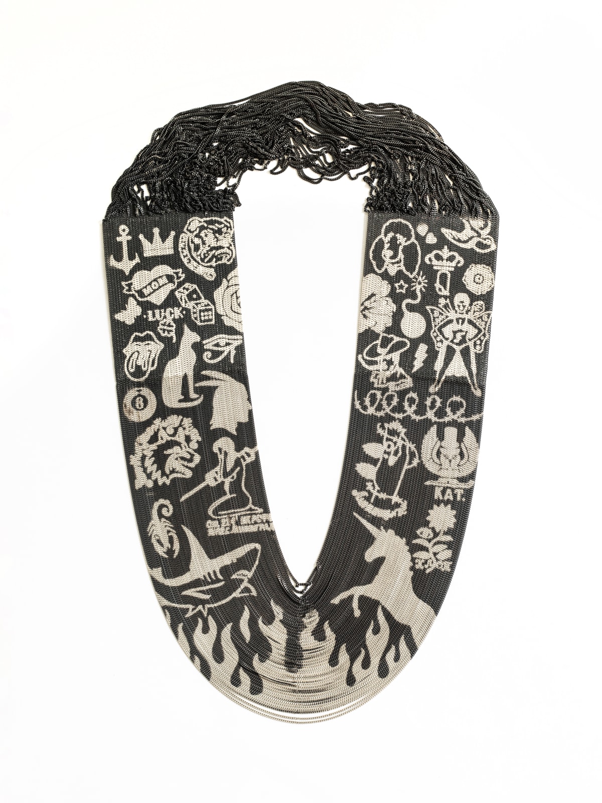 Veronika Fabian, Tattooed Necklace, Burn, 2025