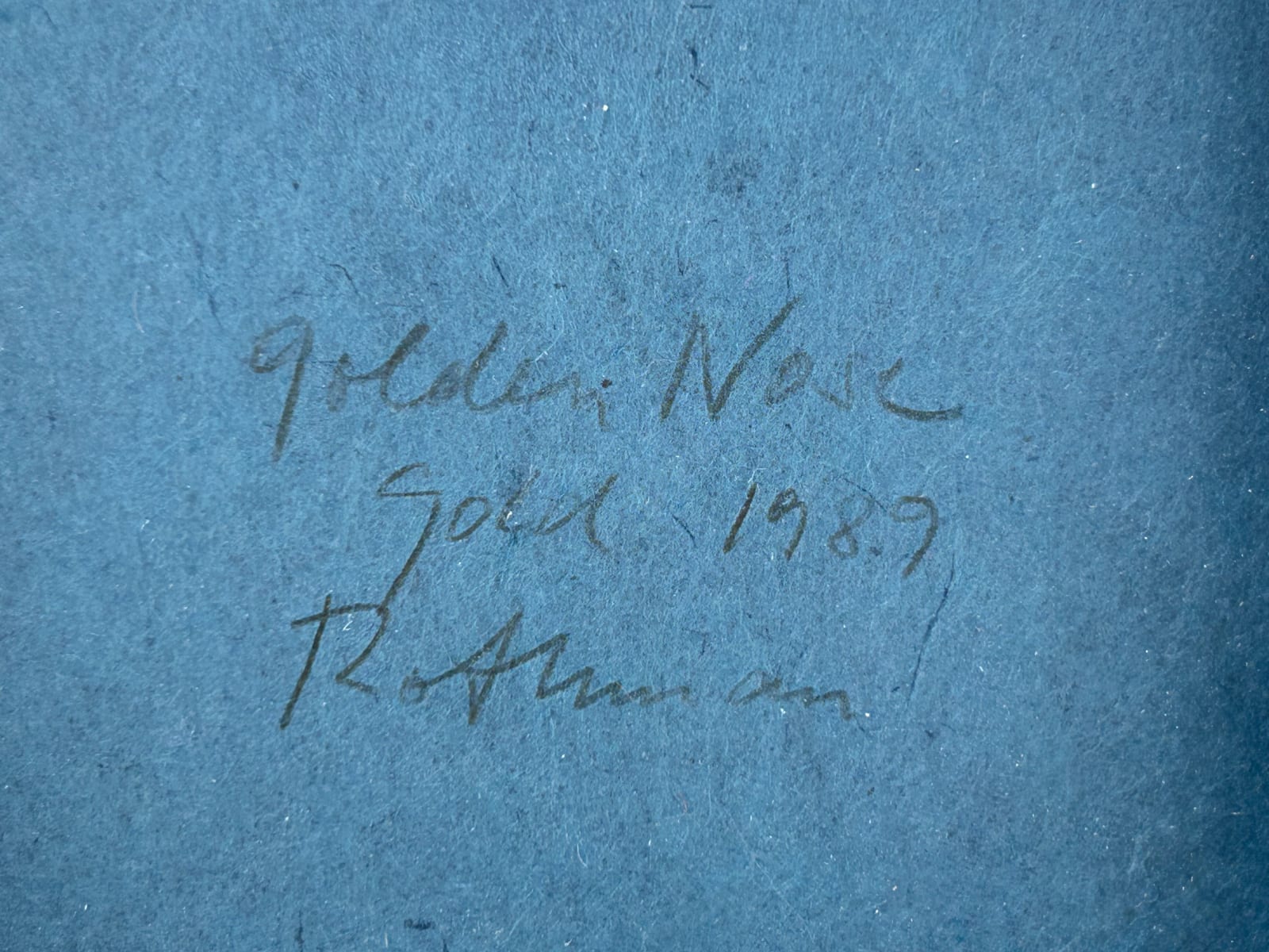 Gerd Rothmann, Die Goldene Nase (formed from Jan Teunen), 1984