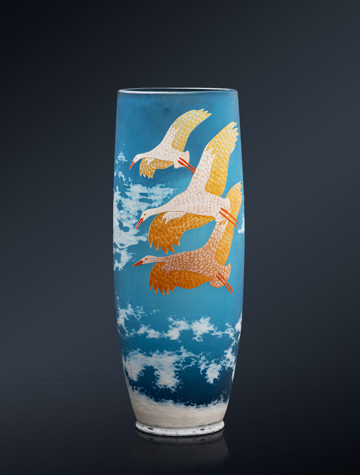 Alf Wallander, Cranes vase, 1914