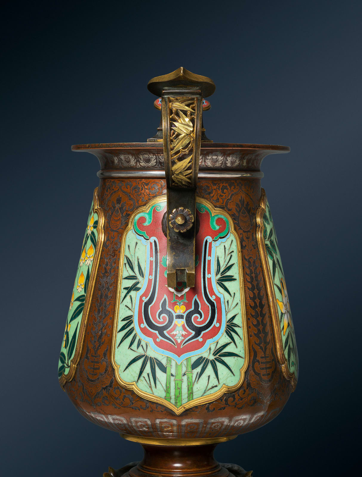 Emile Reiber, Pair of ‘Elephant’ vases, 1872