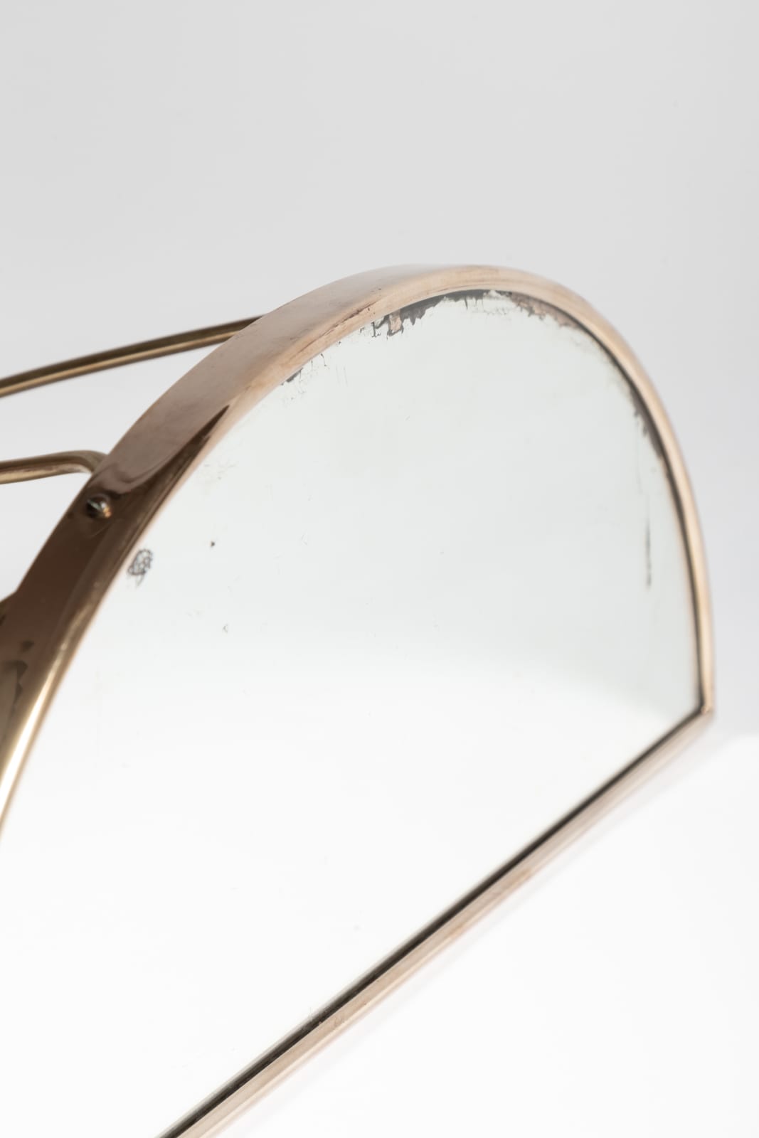 Italian Brass & Mirror Bracket Console, 1950s