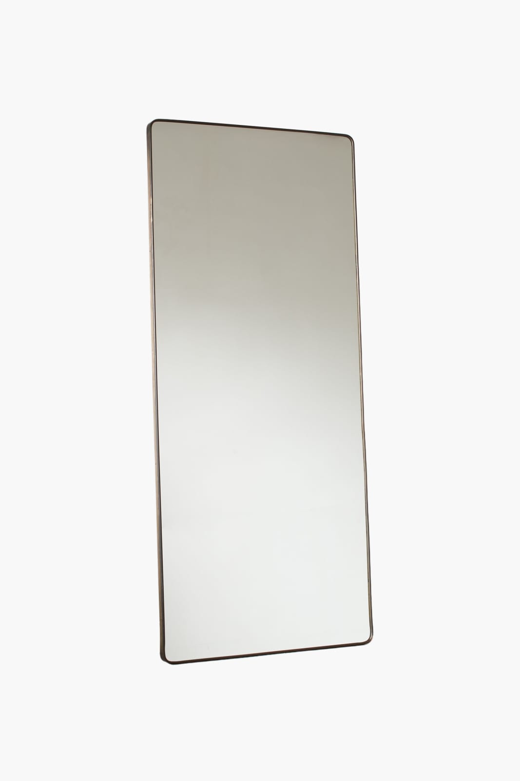 Large Italian Brass Framed Mirror, 1950s