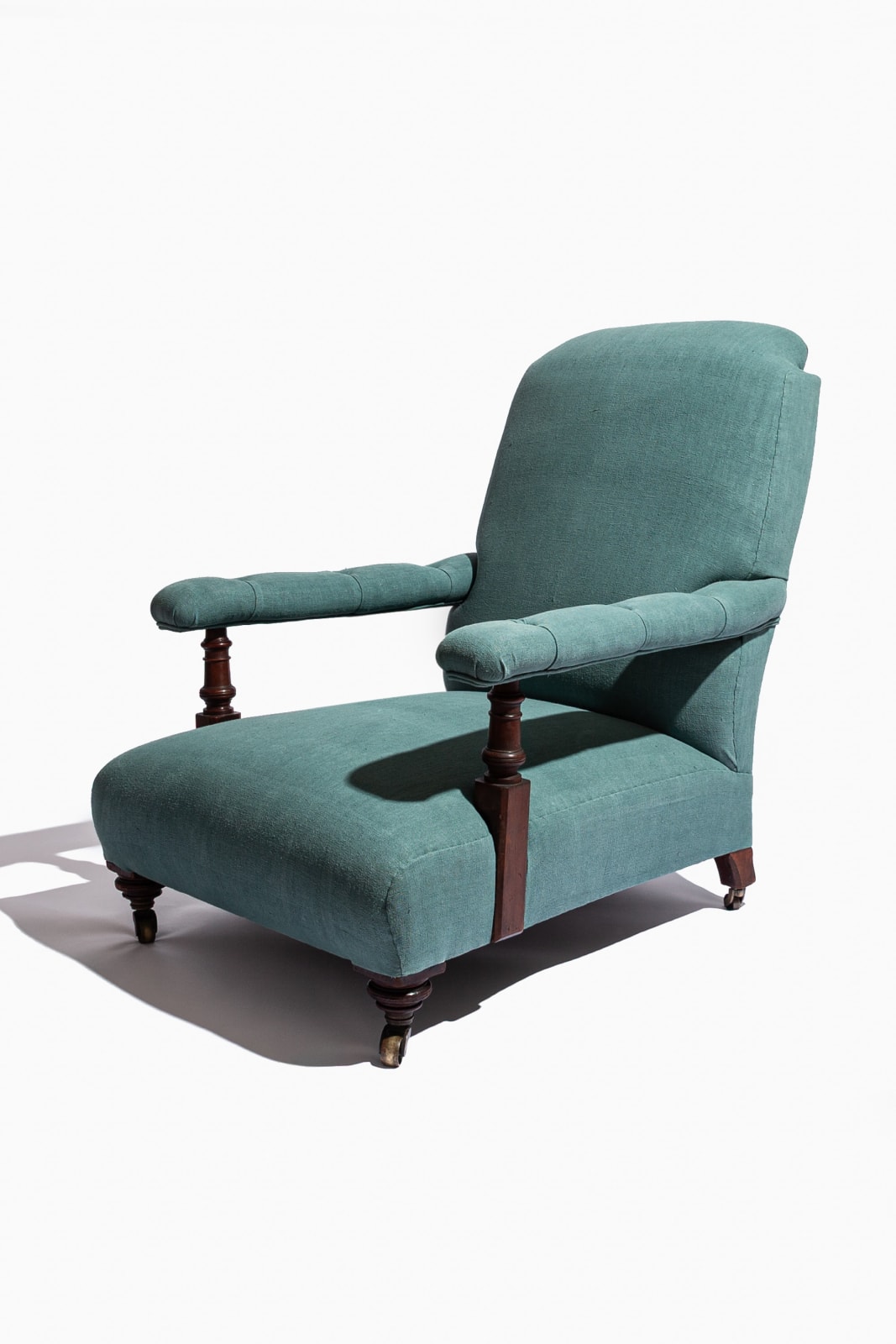 Large Victorian Open Armchair by Maple & co.