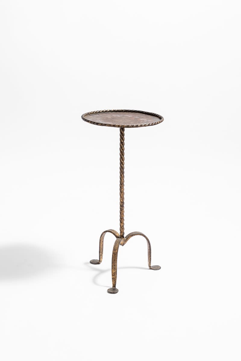1940s Gilt Iron Martini Table