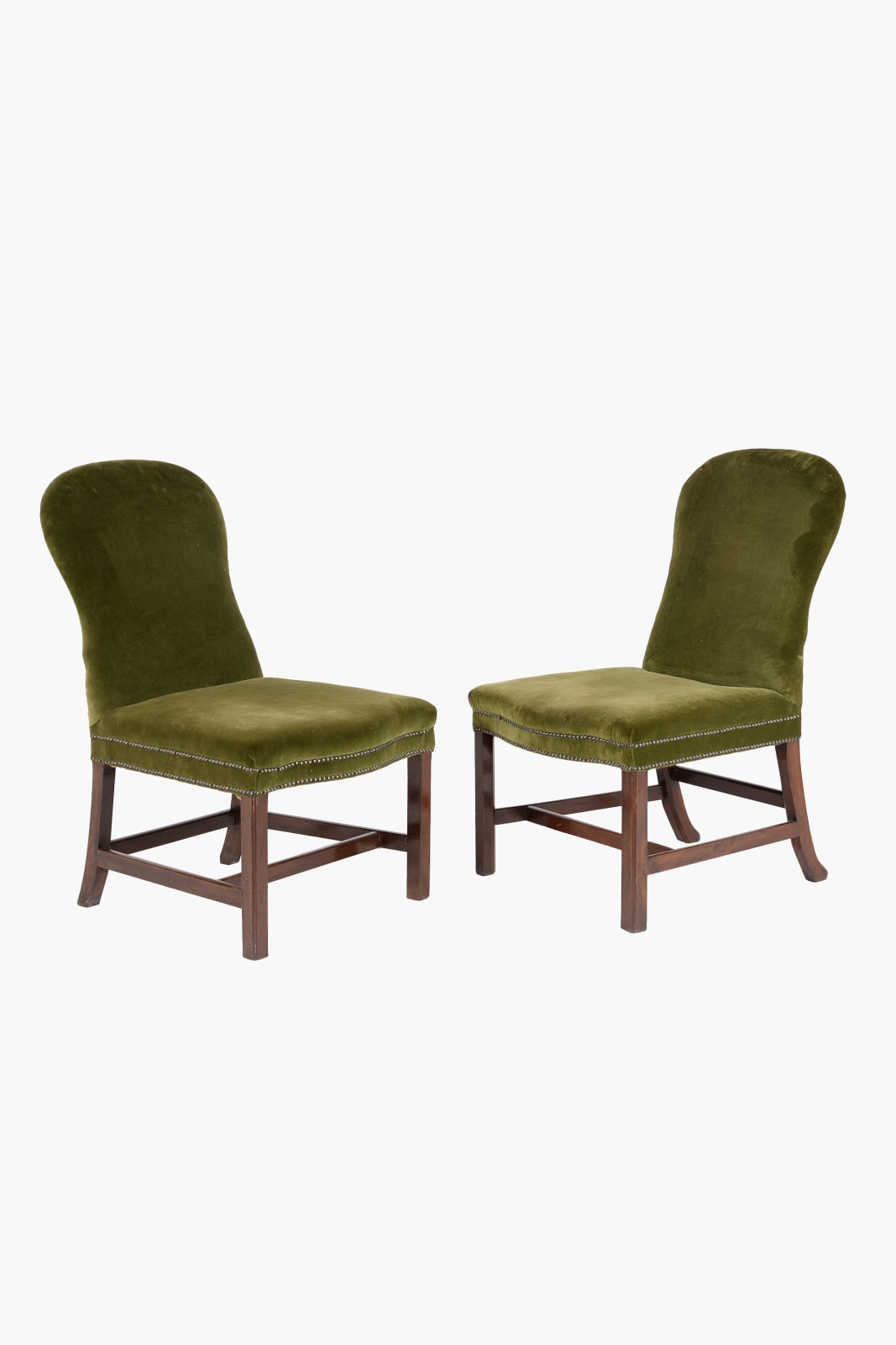 Pair of 18th Century Spoon Back Side Chairs