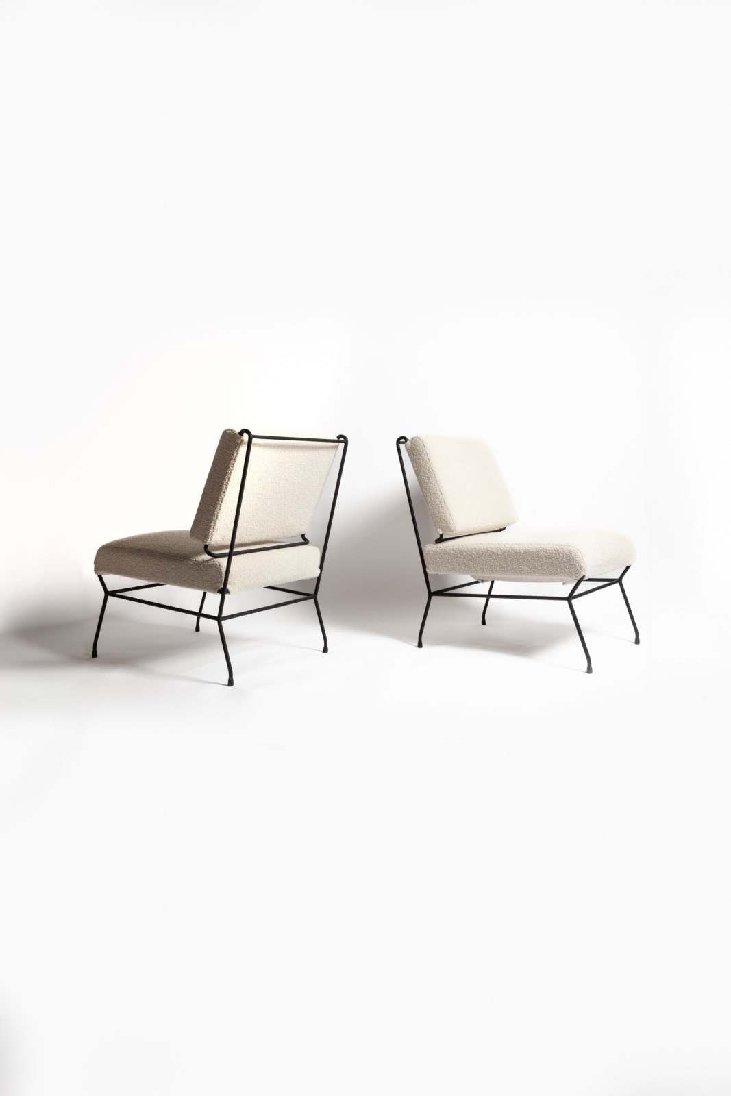 Gastone Rinaldi, Rare Pair of Low Chairs by Gastone Rinaldi for RIMA