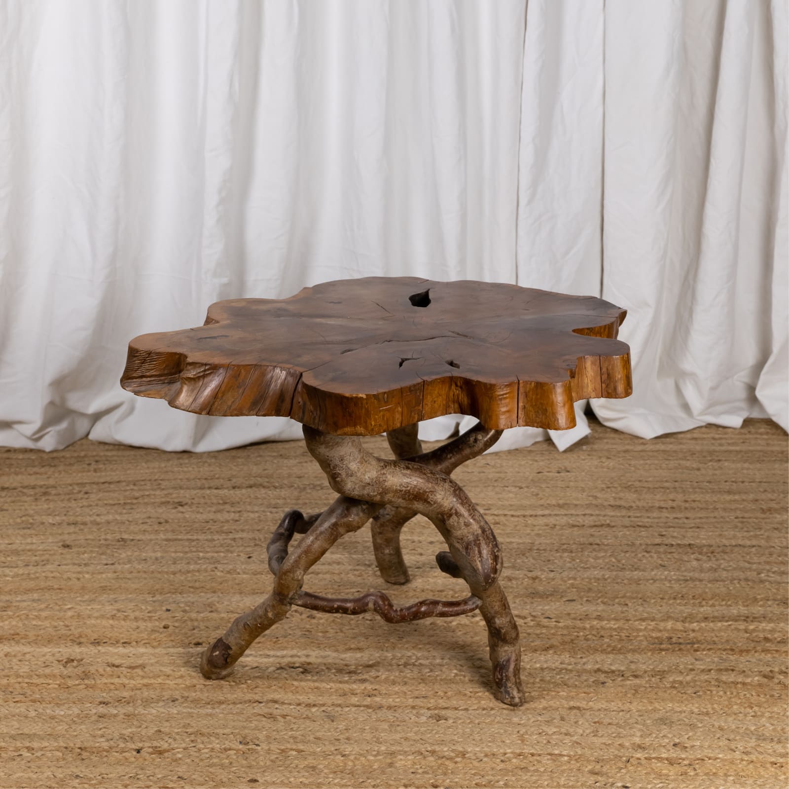 English Laburnum Root Wood Table