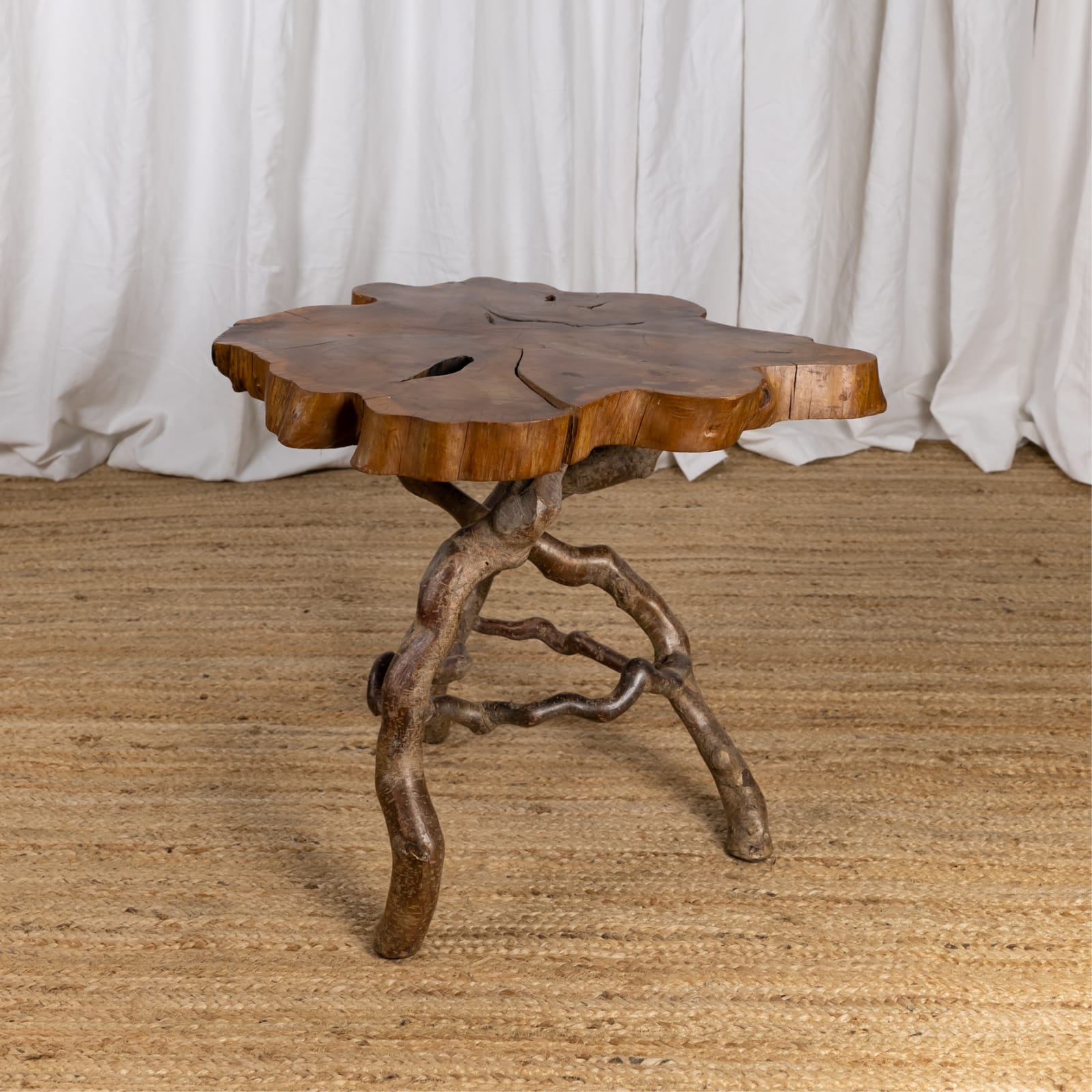 English Laburnum Root Wood Table