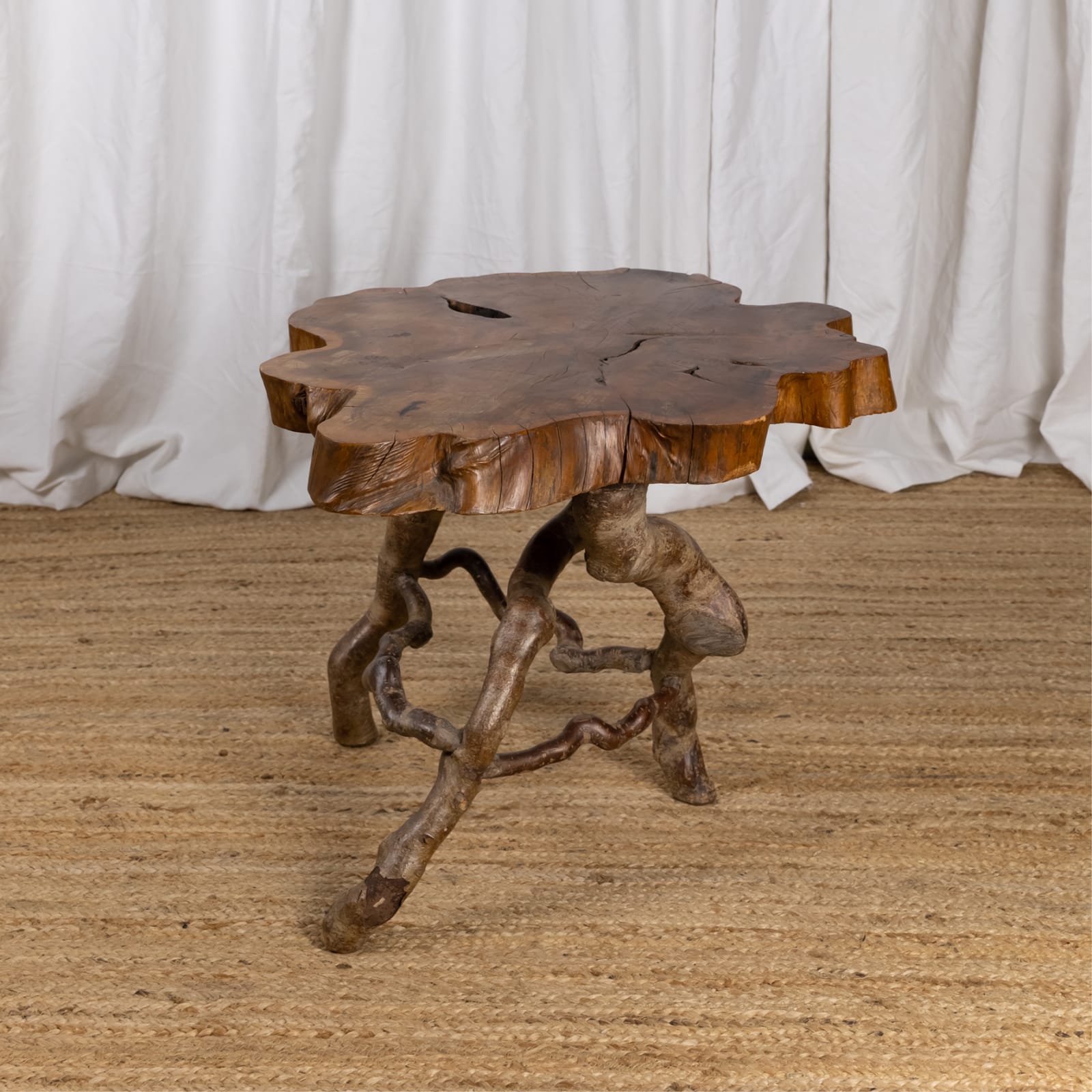 English Laburnum Root Wood Table