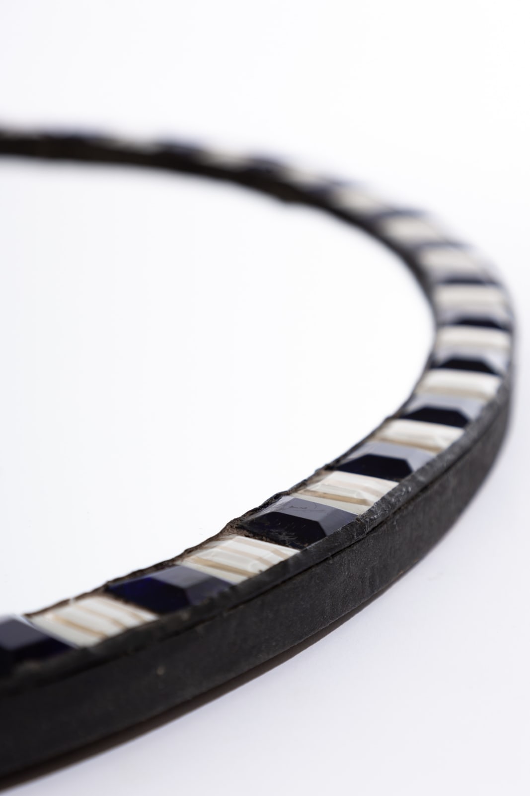 Irish George III Waterford Mirror With Blue & Clear Glass Studs