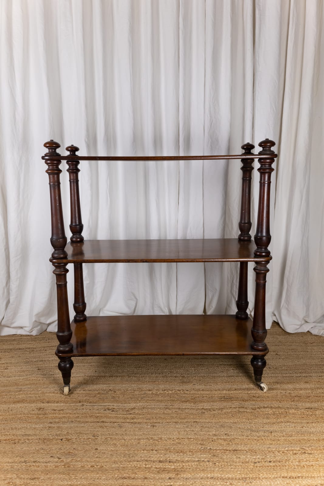 19th Century Mahogany Campaign Etagere