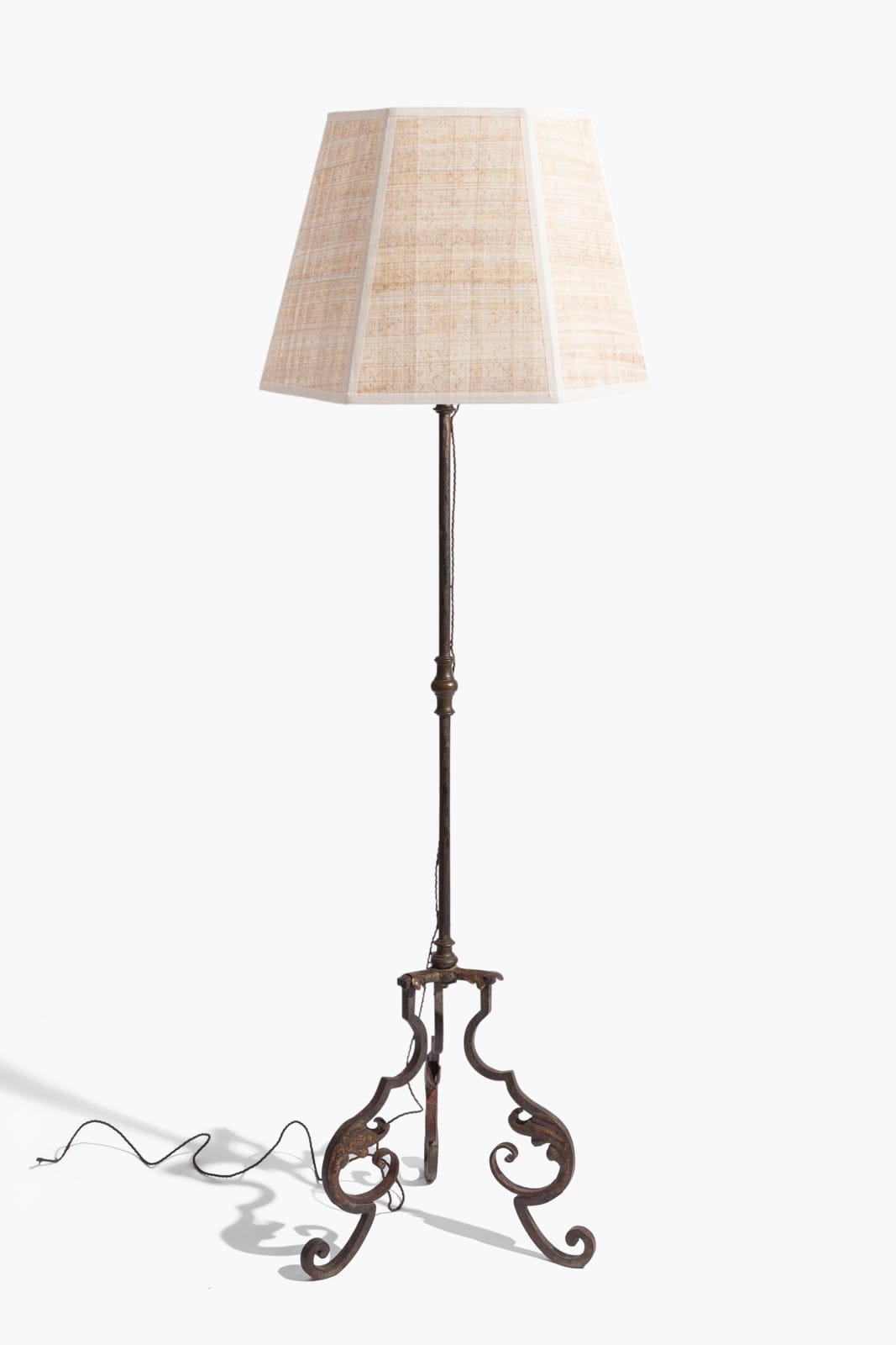 18th Century Italian Wrought Iron Floor Lamp