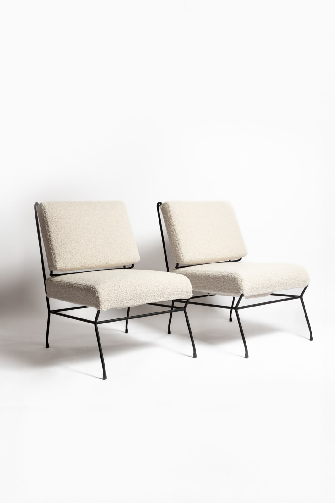 Gastone Rinaldi, Rare Pair of Low Chairs by Gastone Rinaldi for RIMA