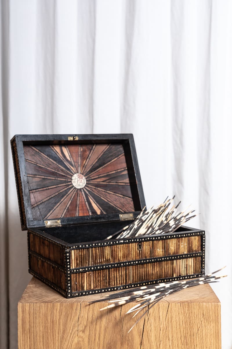 A 19th Century Anglo-Indian Porcupine Quills Box