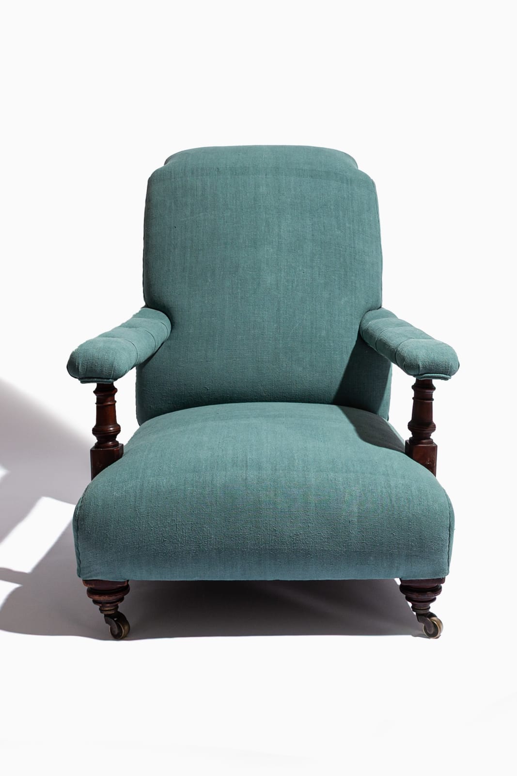 Large Victorian Open Armchair by Maple & co.
