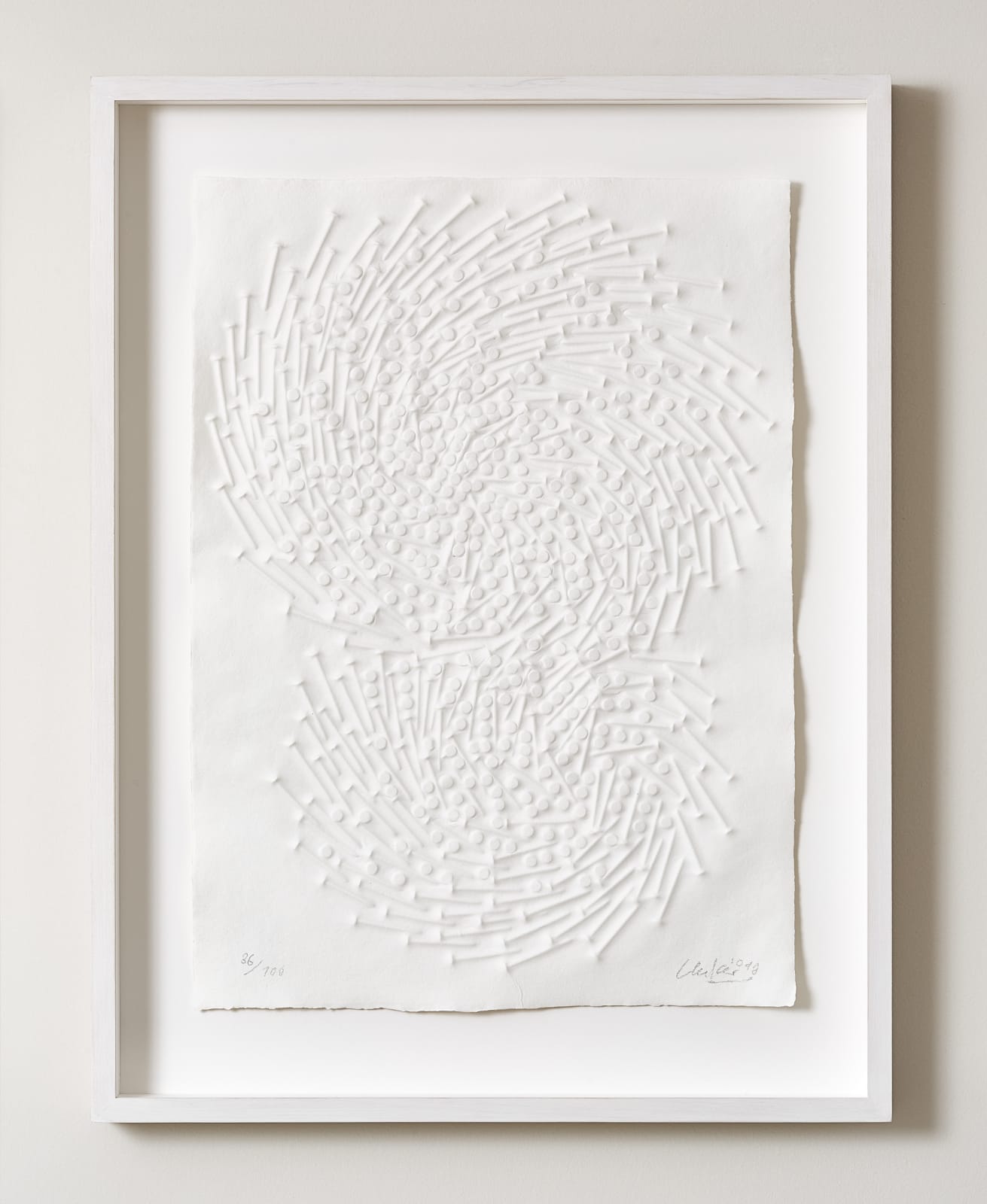 Günther Uecker, Doppelspirale, 2018