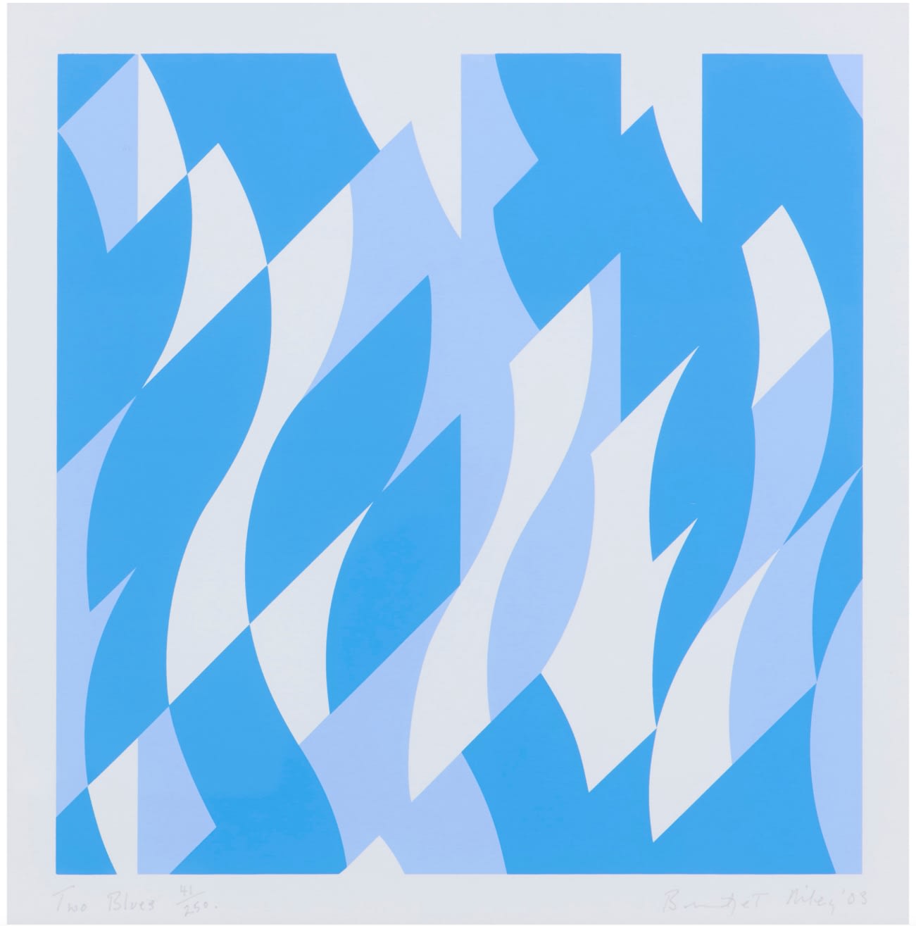 Bridget Riley, Two Blues, 2003