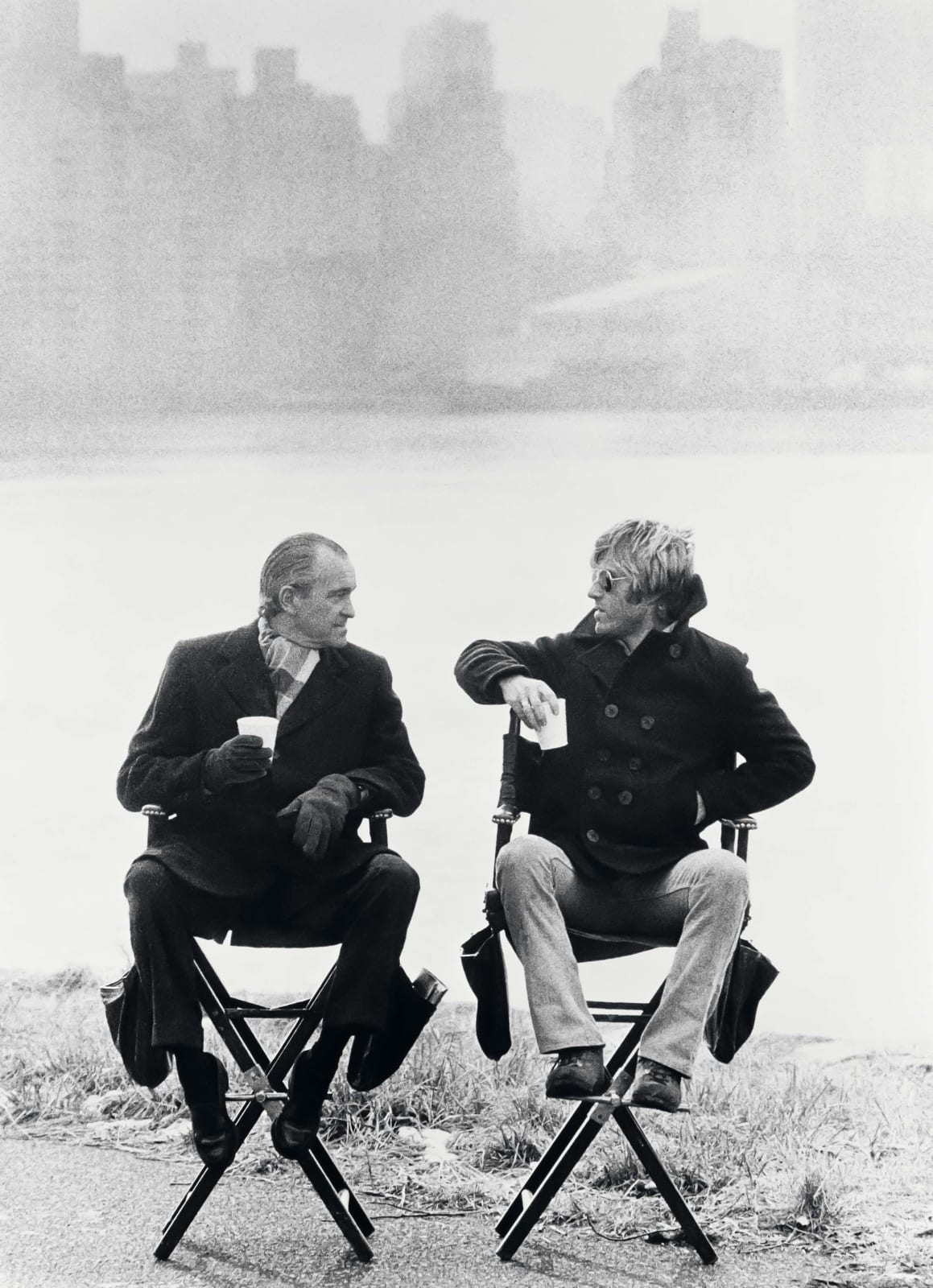 Terry O'Neill, Robert Redford and Richard Helms on set (lifetime edition) , 1974
