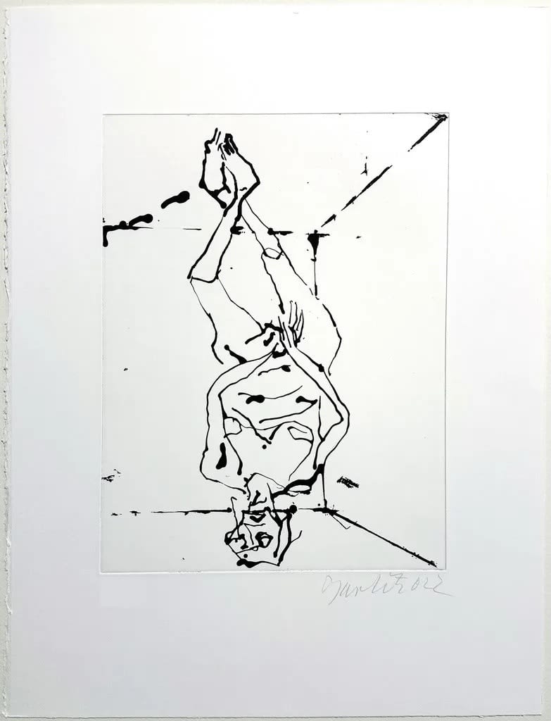Georg Baselitz, Spielt die Musik (Play the Music) black, 2022