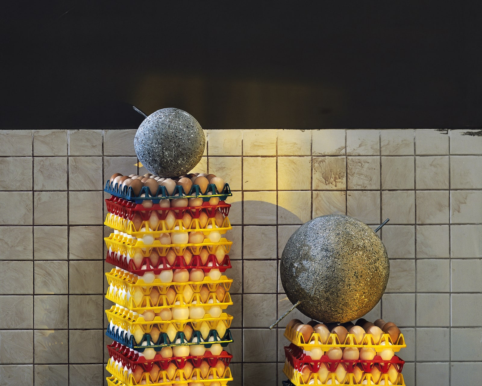 Chen Wei, Stones and Eggs, 2019