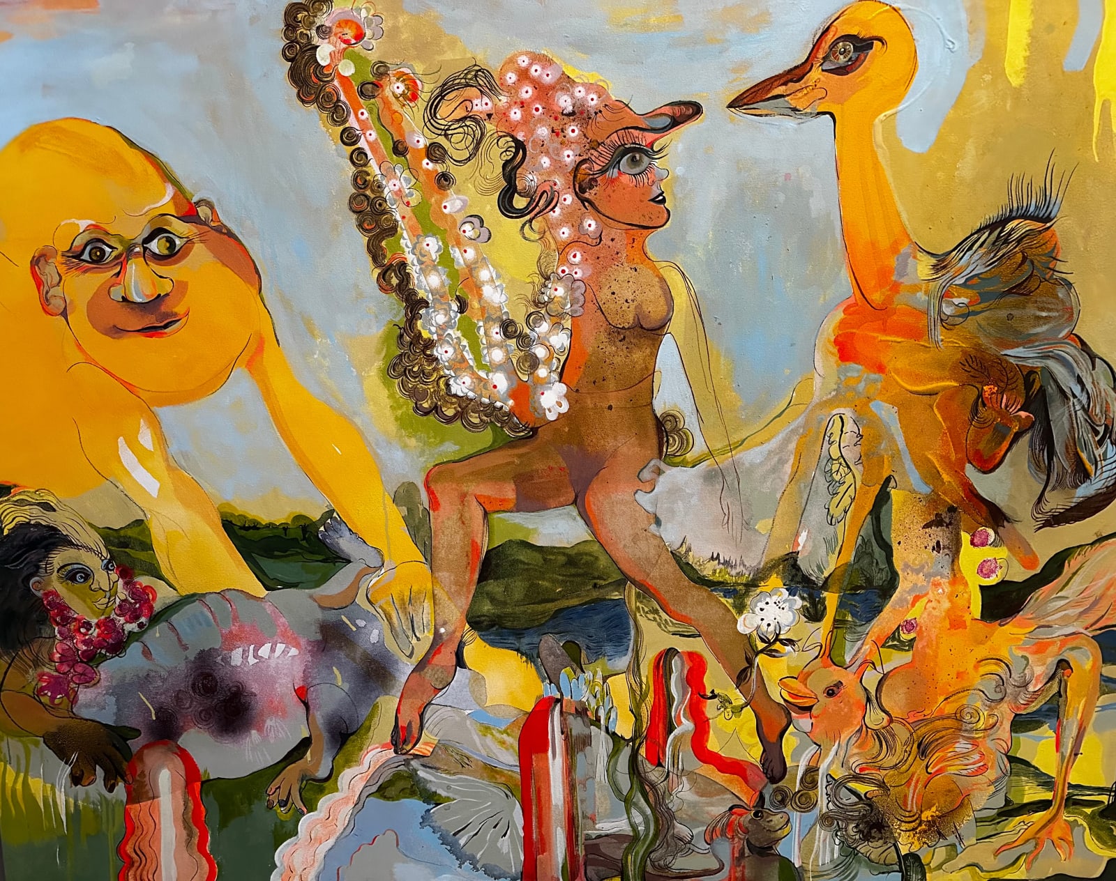 Rina Banerjee, In Wonder and wildness, she fled and roamed out of her human family, 2025