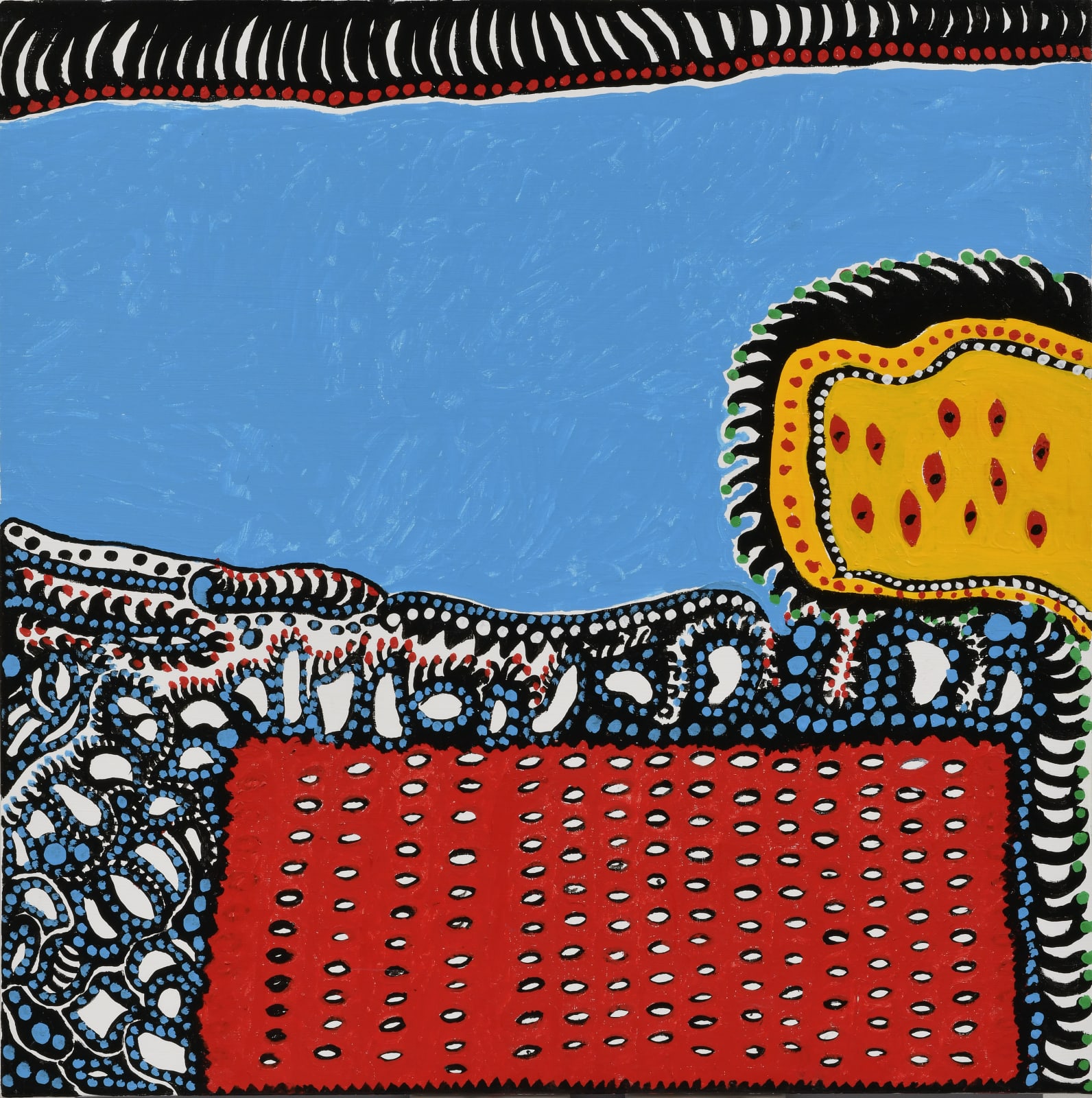 Yayoi Kusama, SPLENDOR OF THE GREAT BLUE ATMOSPHERE THAT THE LAKE CREATES, 2019