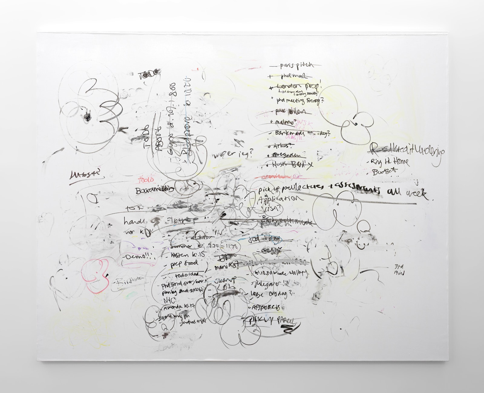 Julie Koldby, To-do painting 1 (Assessments all week), 2025