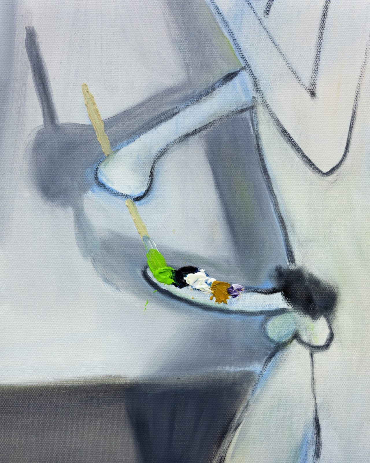 Keith Boadwee, Studio Selfie With Boner Palette, 2021