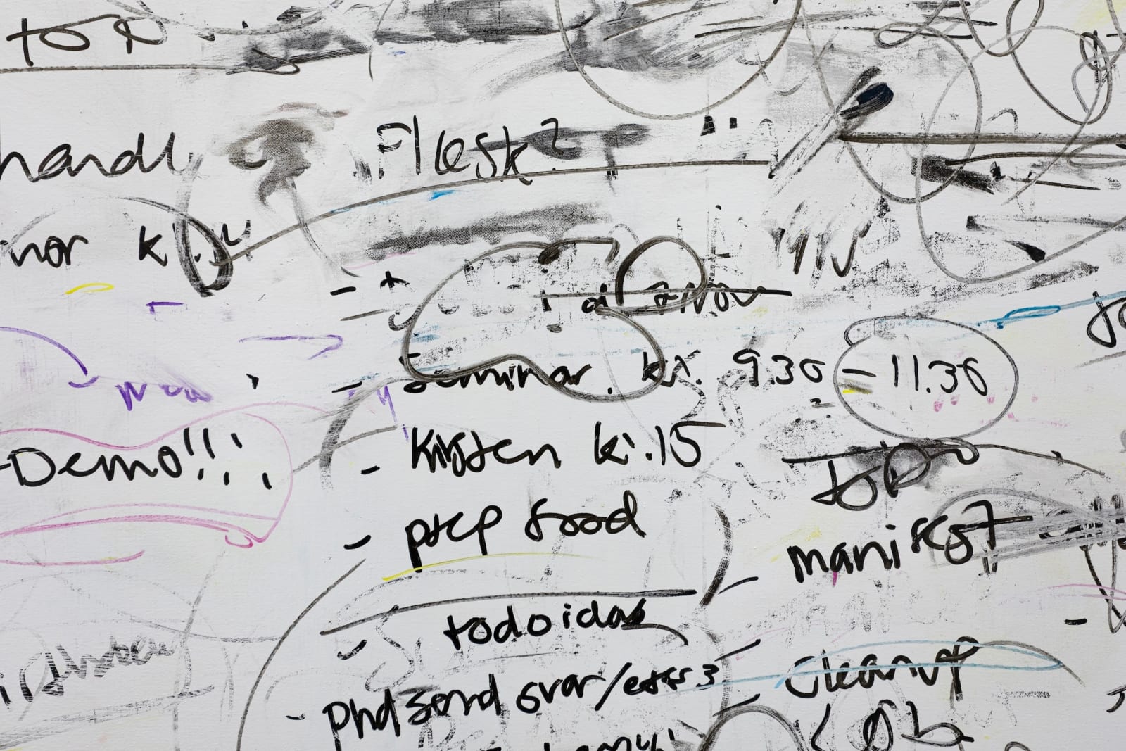 Julie Koldby, To-do painting 1 (Assessments all week), 2025