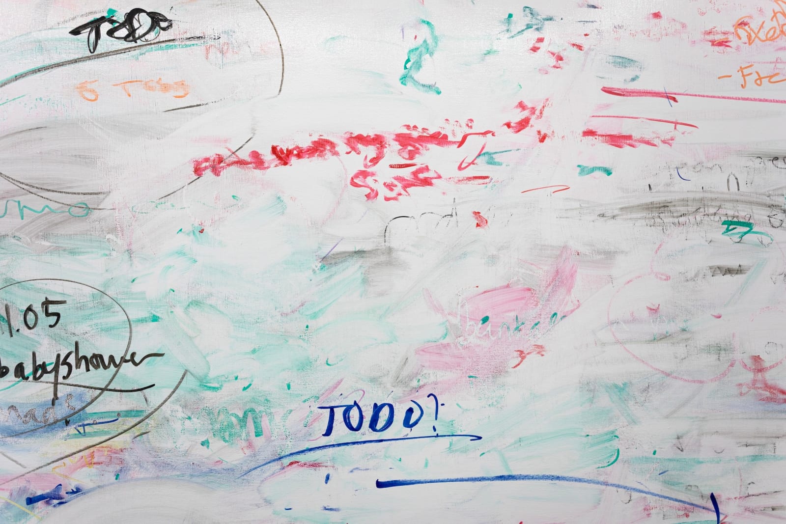 Julie Koldby, To-do painting 2 (På loftet), 2025