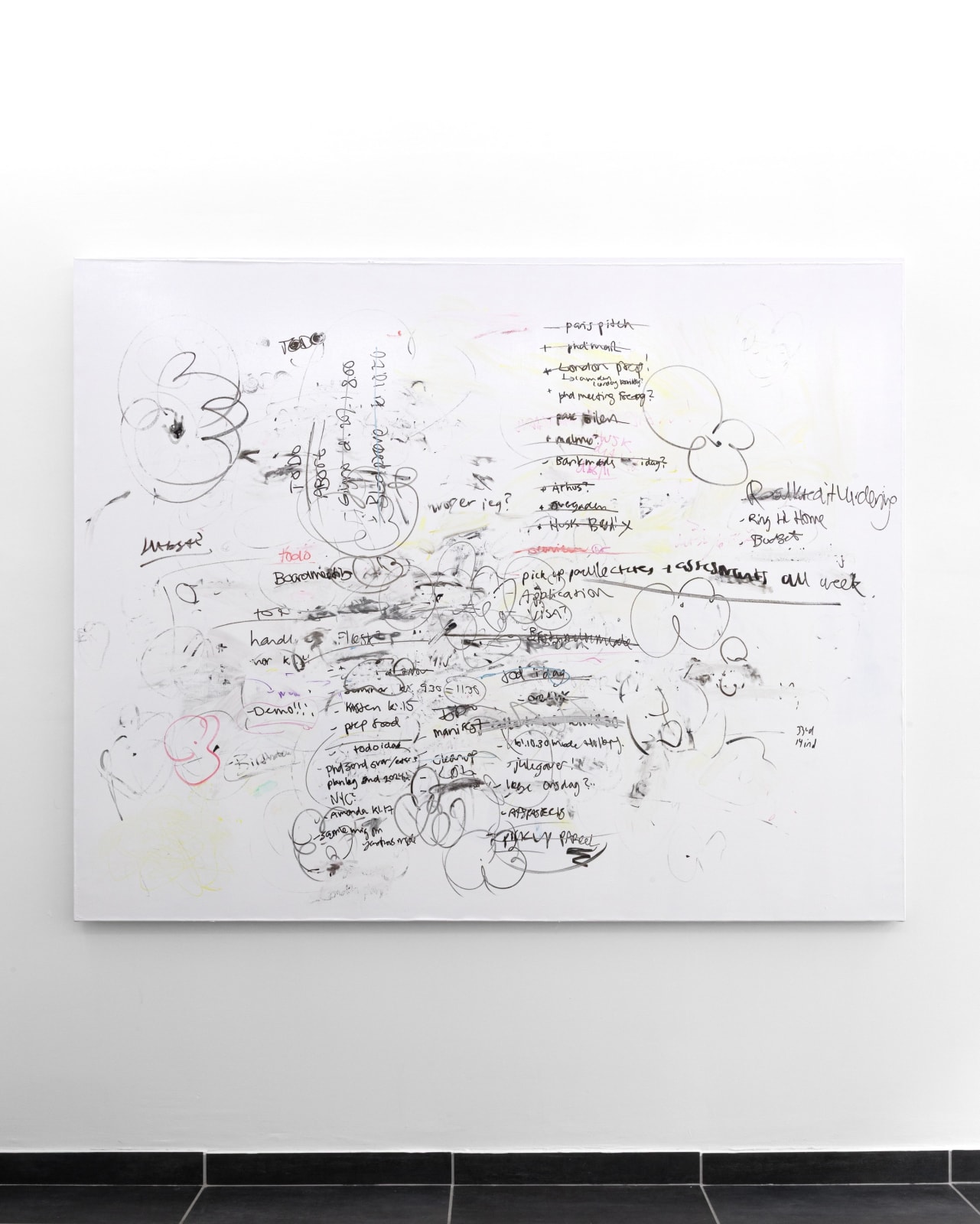 Julie Koldby, To-do painting 1 (Assessments all week), 2025