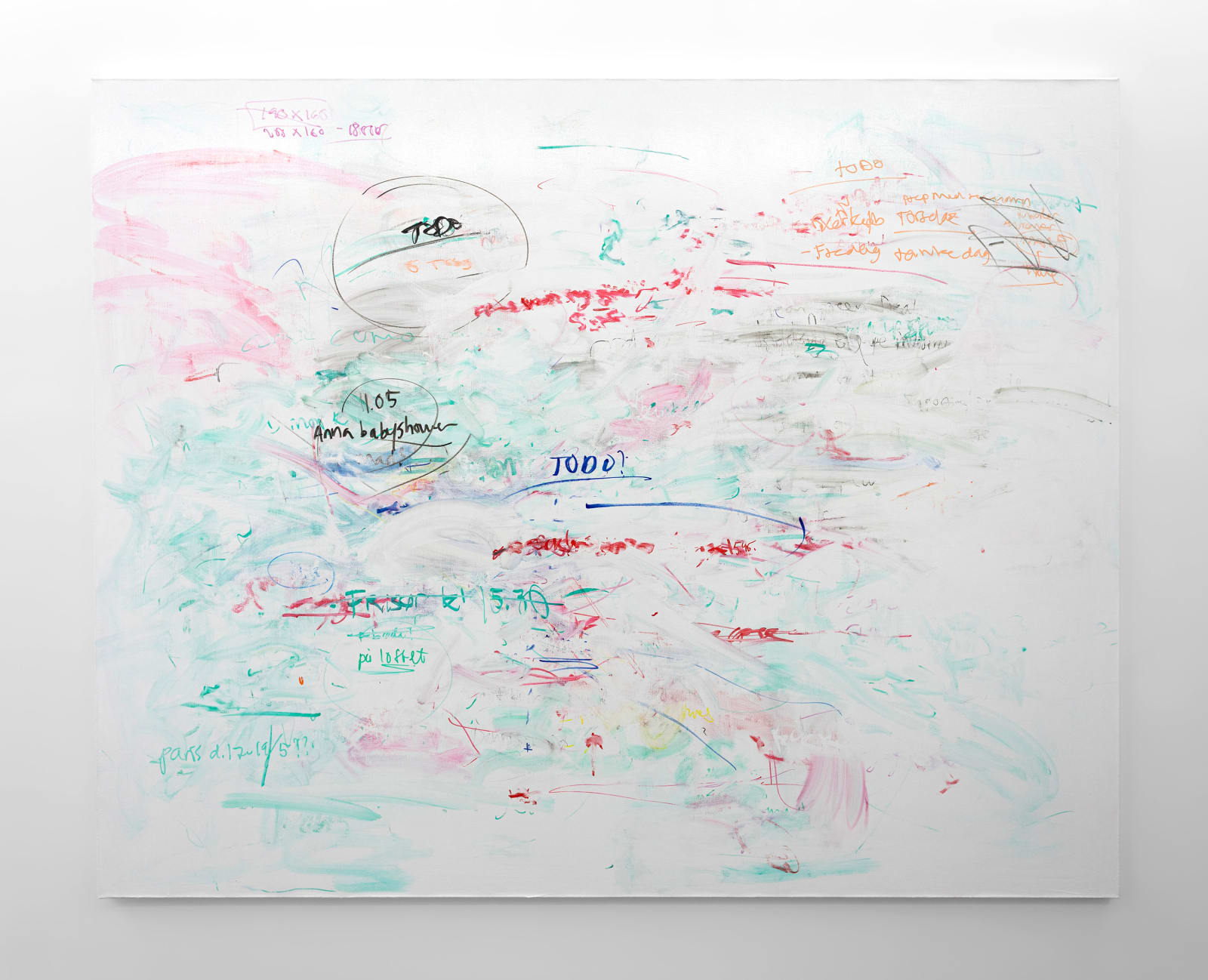 Julie Koldby, To-do painting 2 (På loftet), 2025