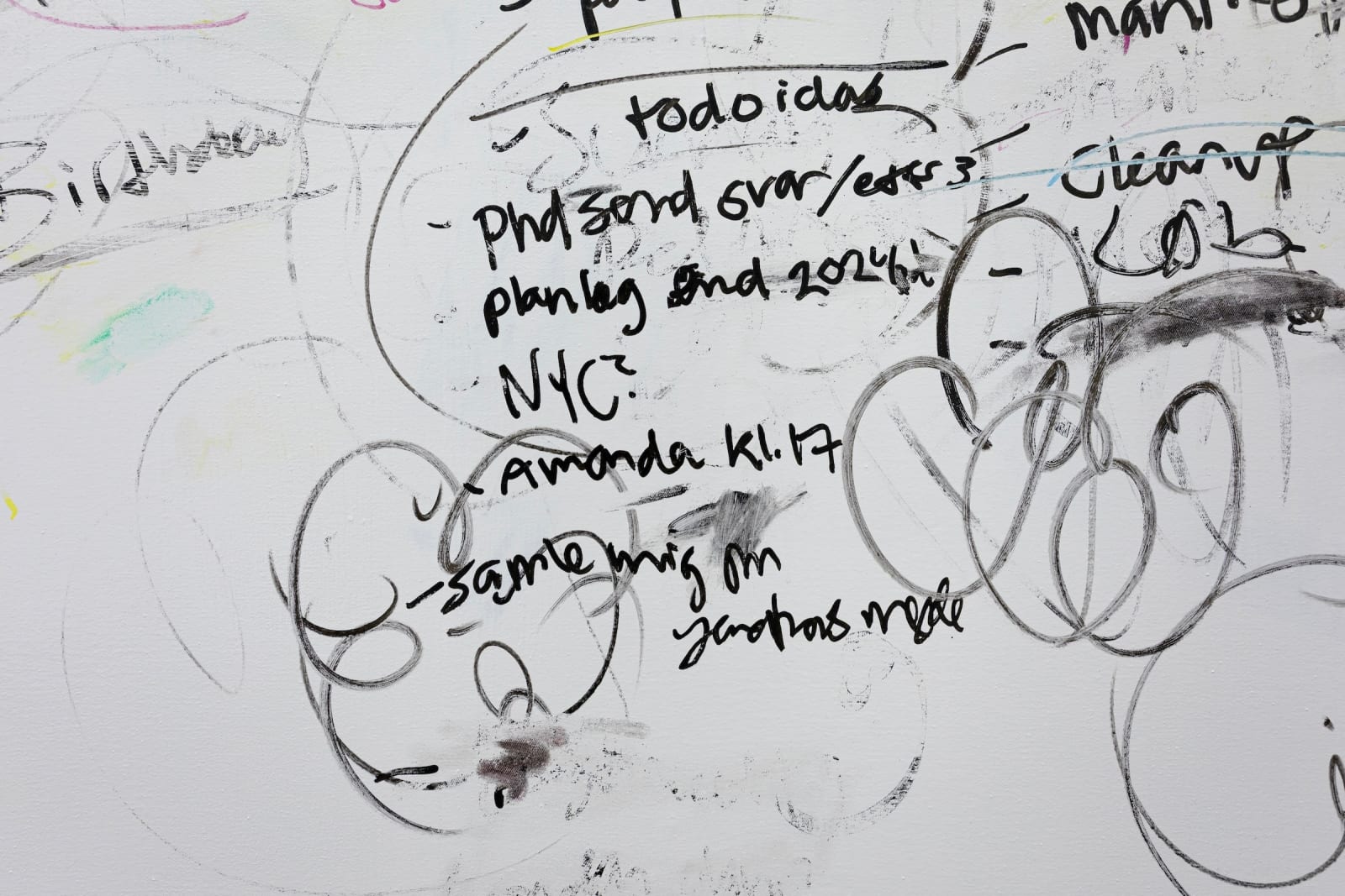 Julie Koldby, To-do painting 1 (Assessments all week), 2025