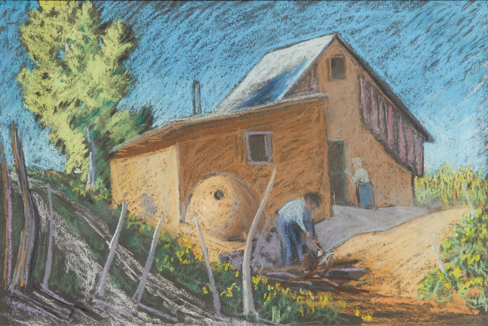 Albert H. Schmidt, Chopping Wood, c. 1940