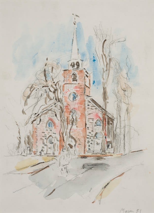 John Marin, Old Dutch Church, Saddle River, New Jersey, d. 1951