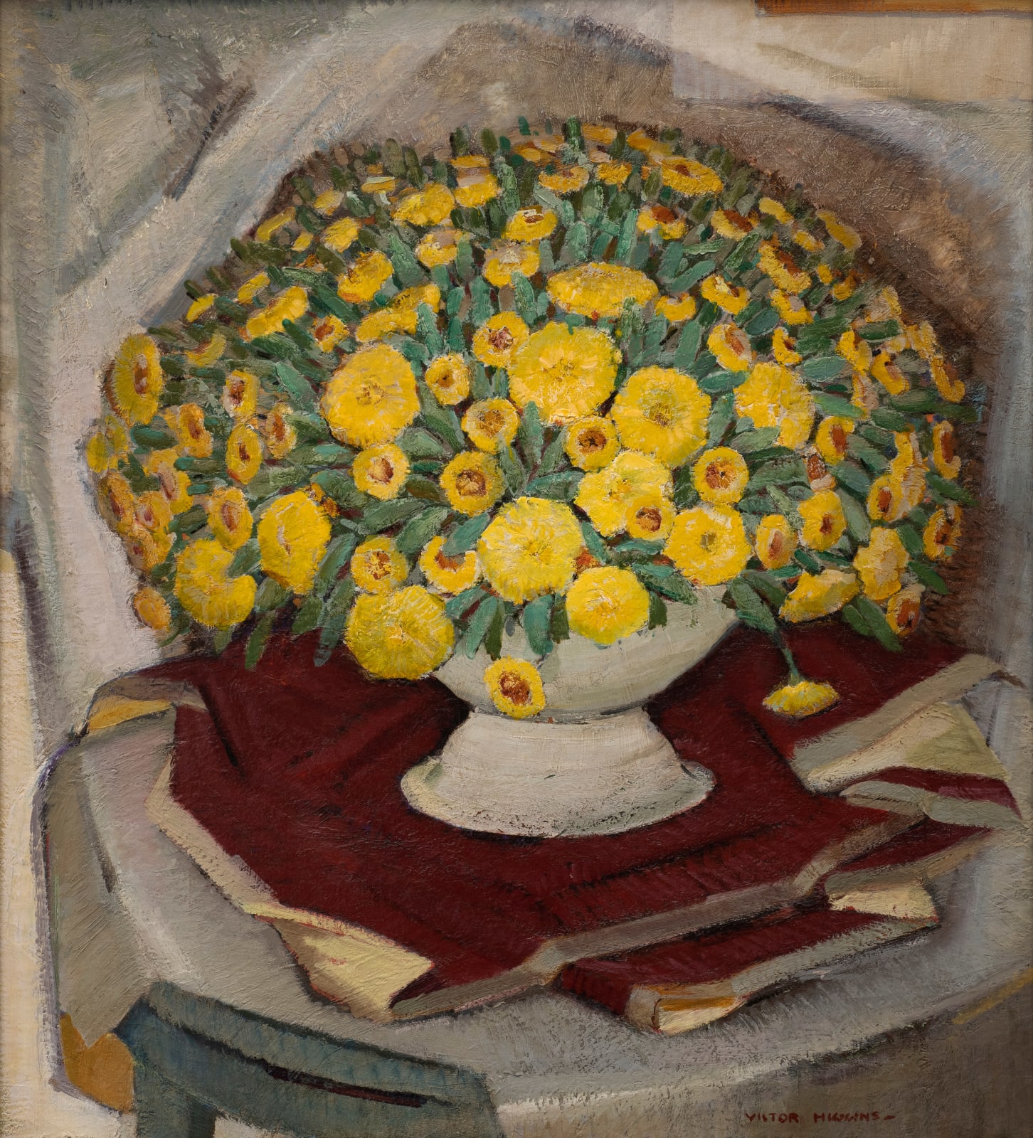 Victor Higgins, Marigolds and Chrysanthemums (Wild Coreopsis and Marigolds), c. 1931–2