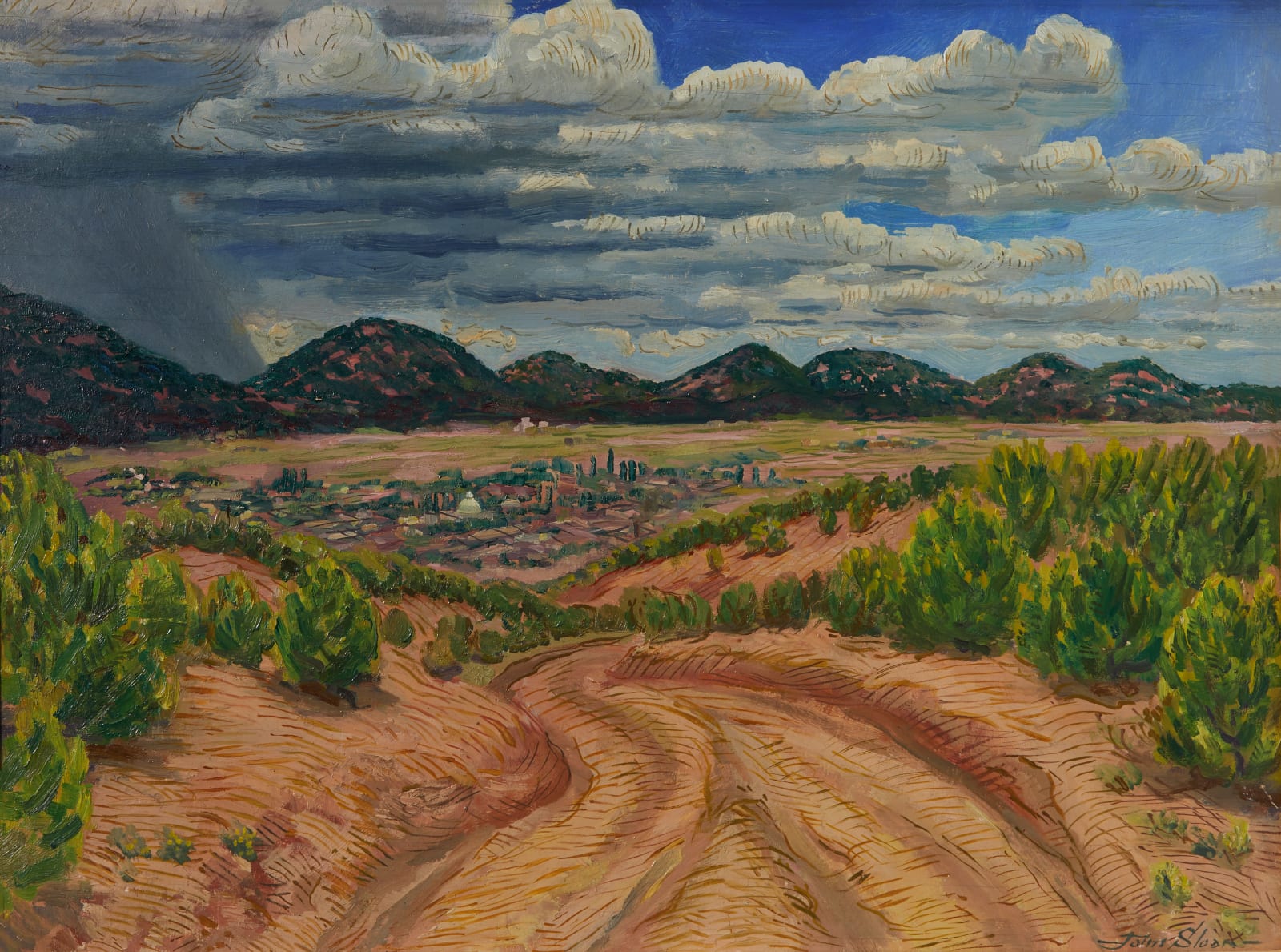 John Sloan, Santa Fe from the West, d. 1936