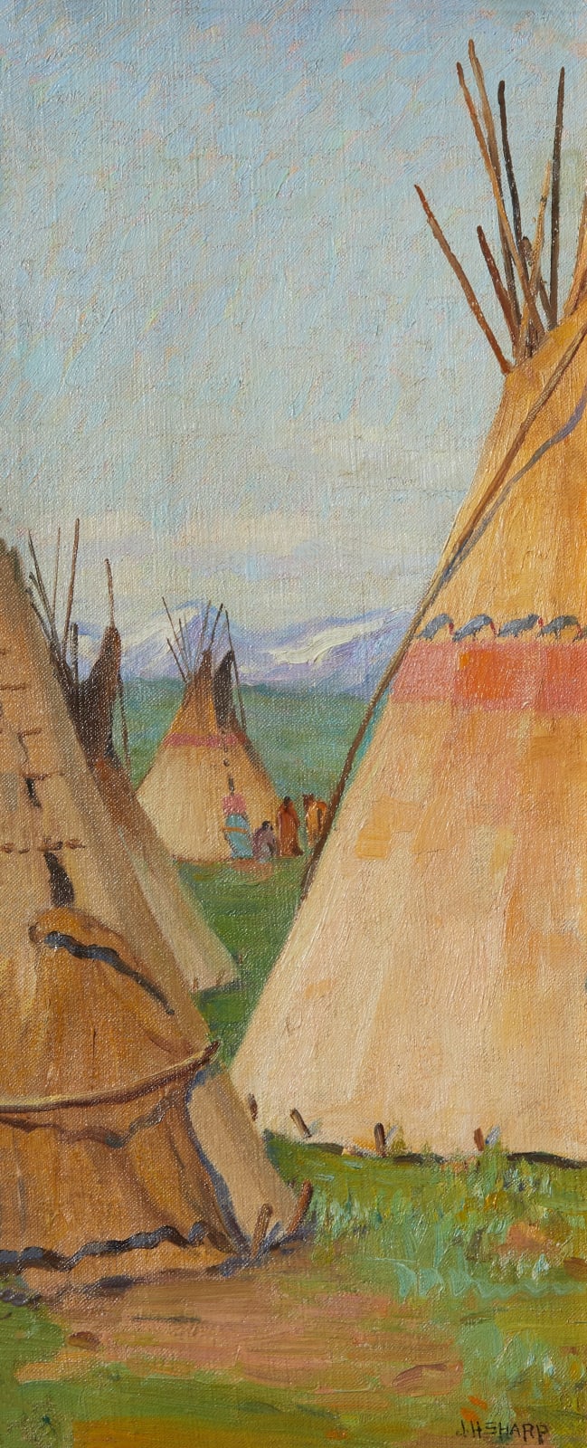 Joseph Henry Sharp, Blackfoot Afternoon (Teepees)