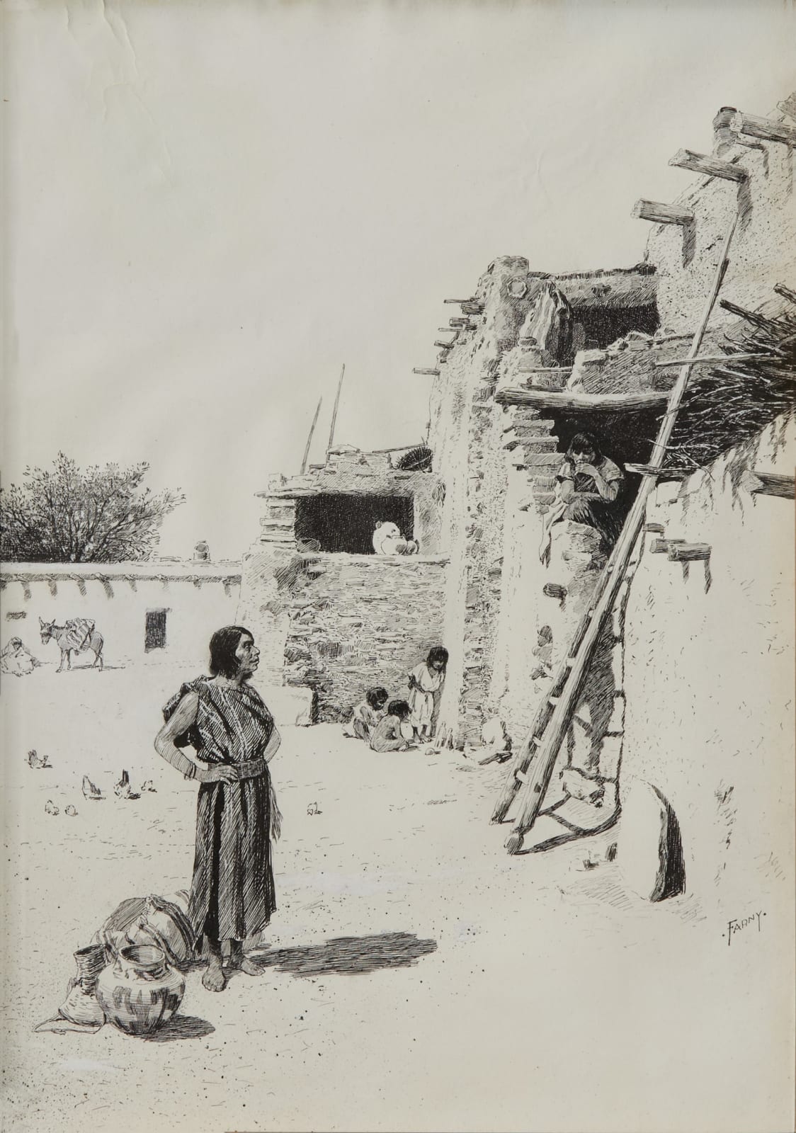 Henry Farny, Zuni Pottery Maker, Zuni Pueblo, c. 1900