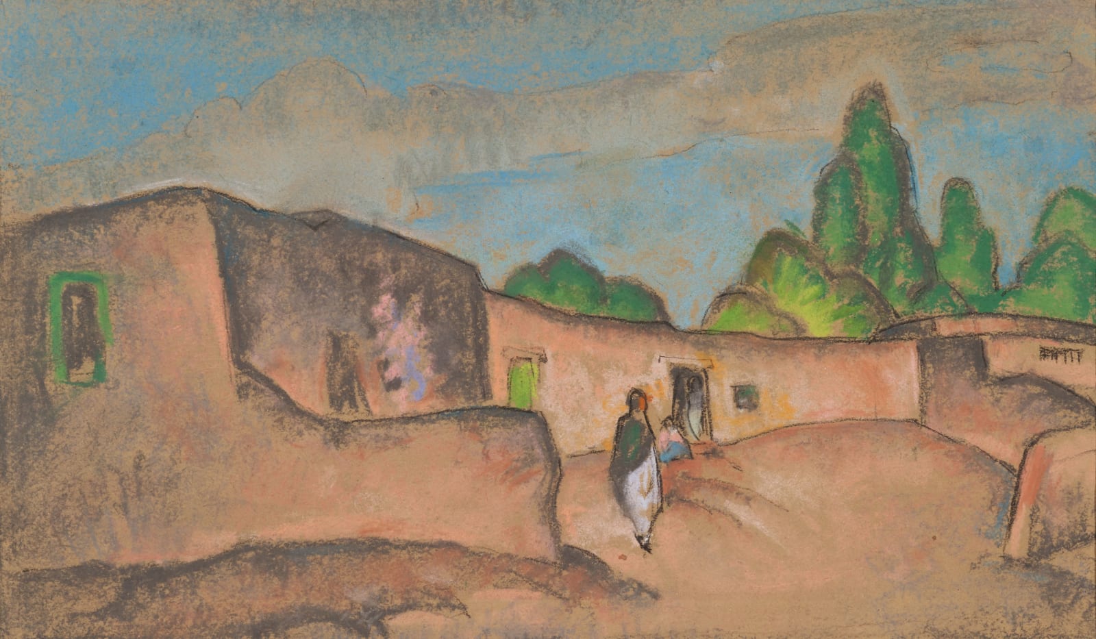 William Penhallow Henderson, Galisteo Adobes, c. 1919
