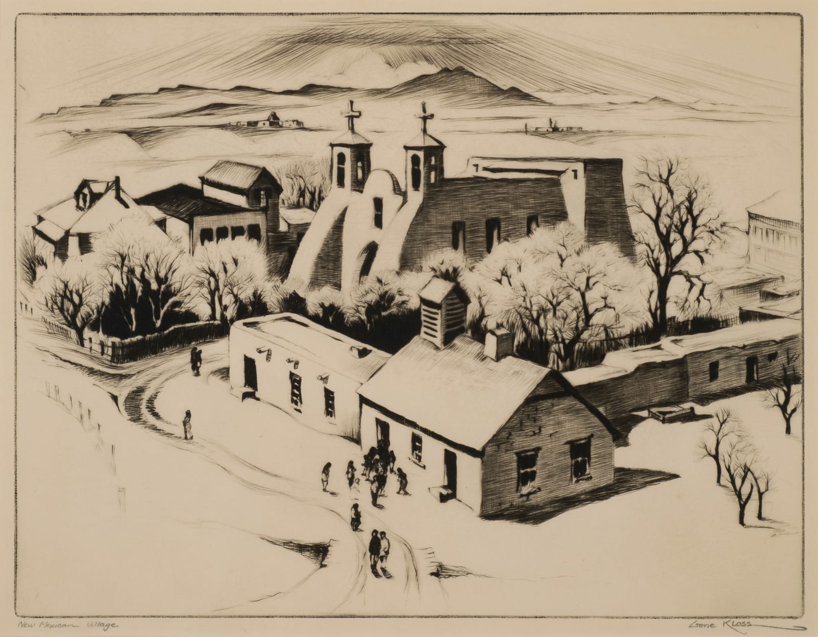 Gene Kloss, New Mexican Village , d. 1936