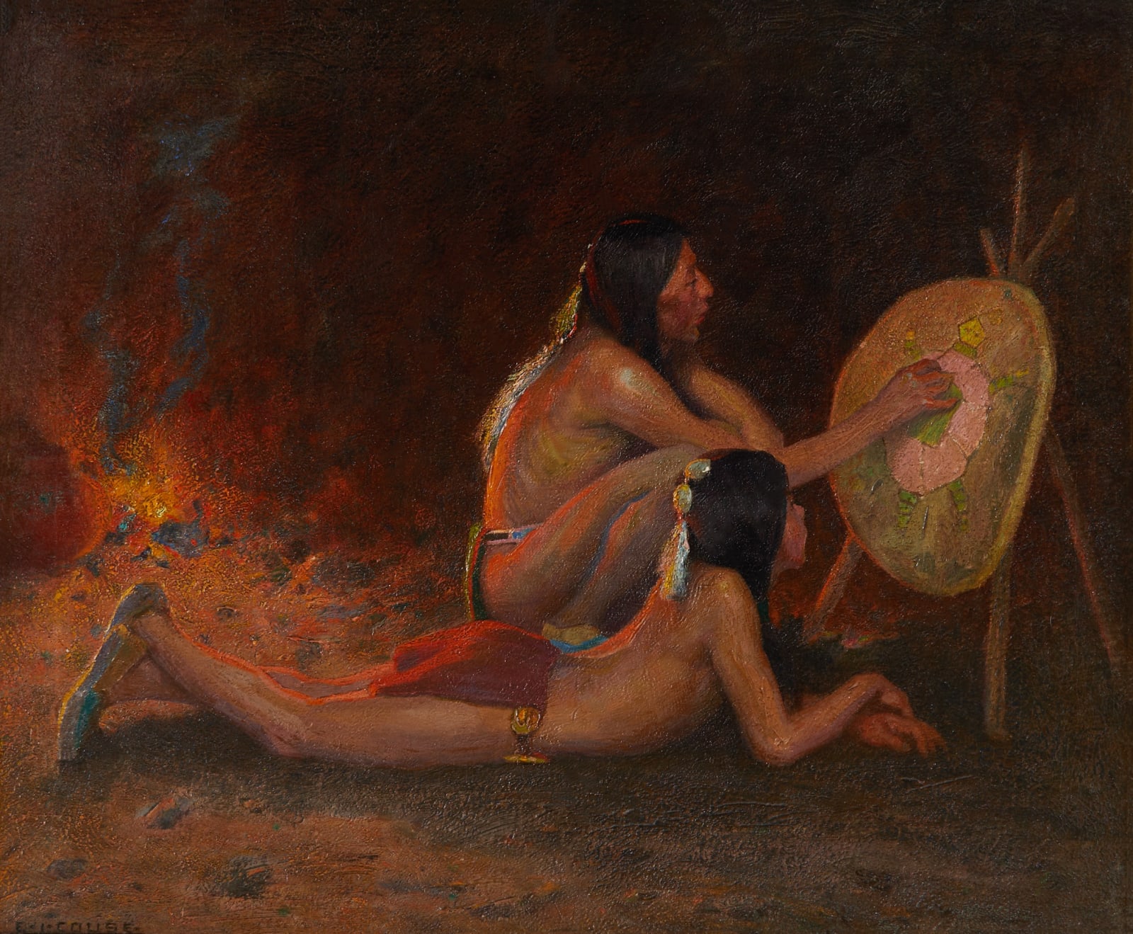 E(anger) I(rving) Couse, The War Shield, c. 1913-1914