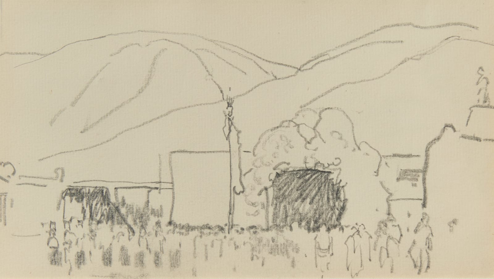 William Penhallow Henderson, Dance in Pueblo Plaza