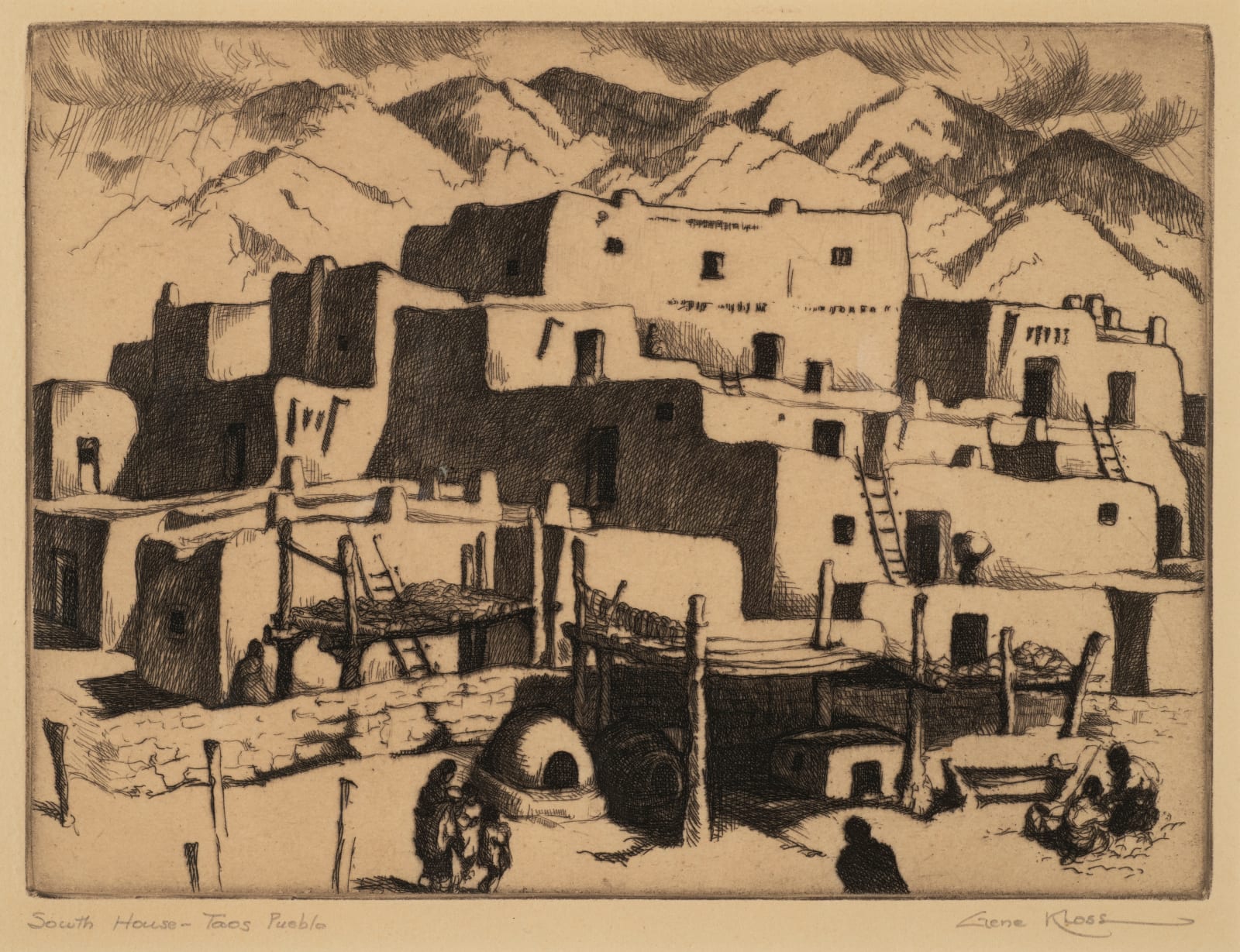 Gene Kloss, South House, Taos Pueblo, d. 1941