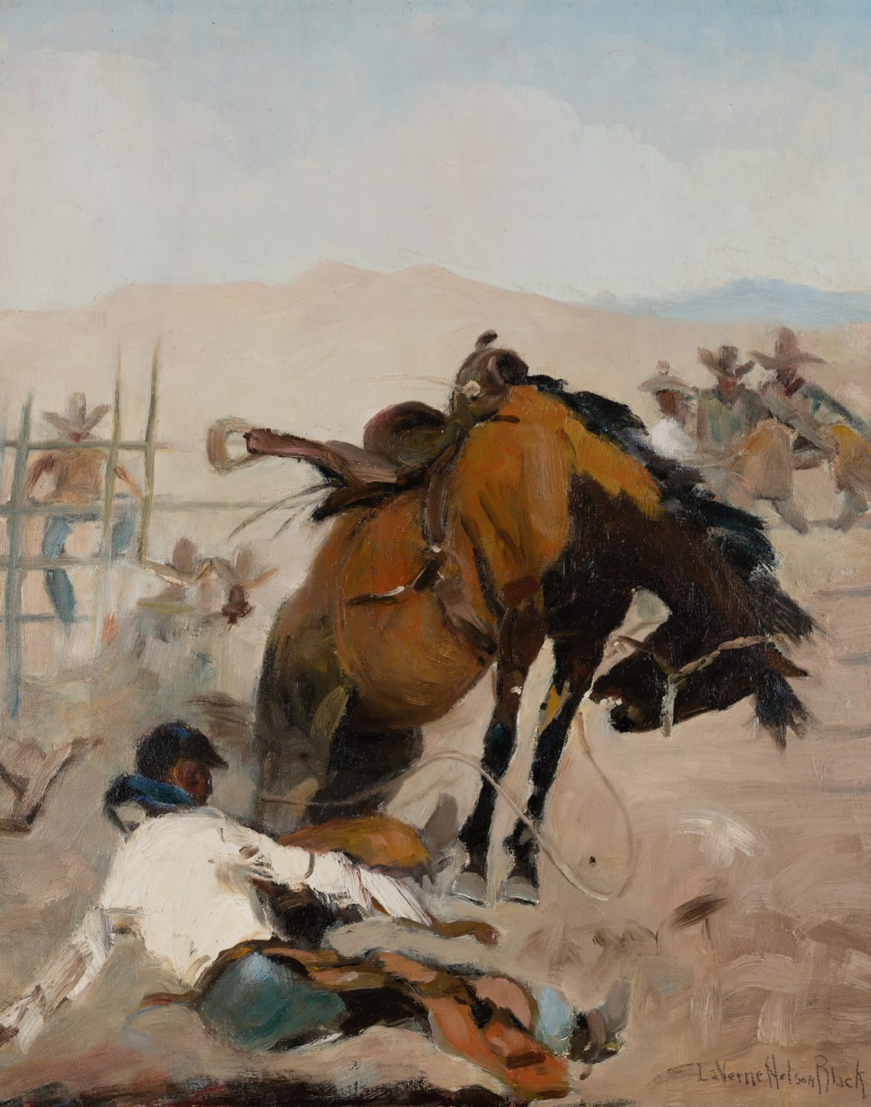 LaVerne Nelson Black, Bucking Bronco, c. 1930