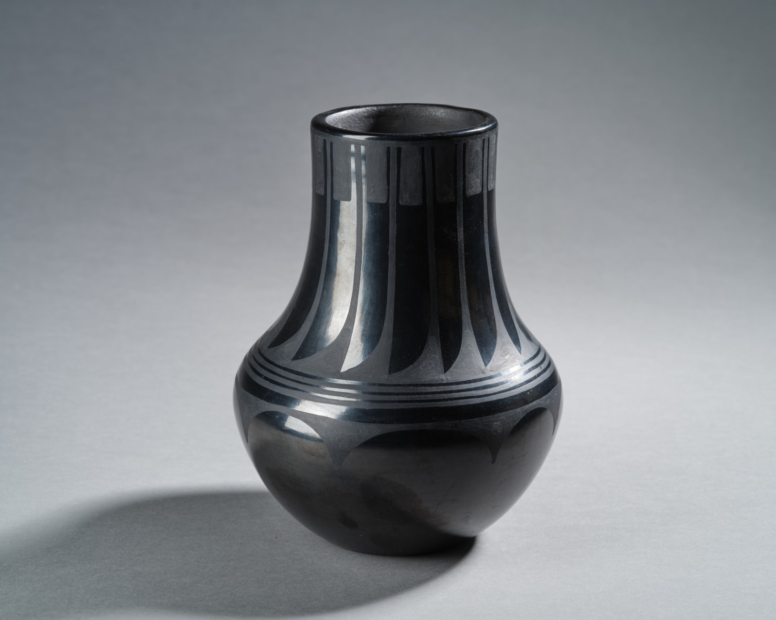Maria Martinez, Black on Black Vase, d. 1933