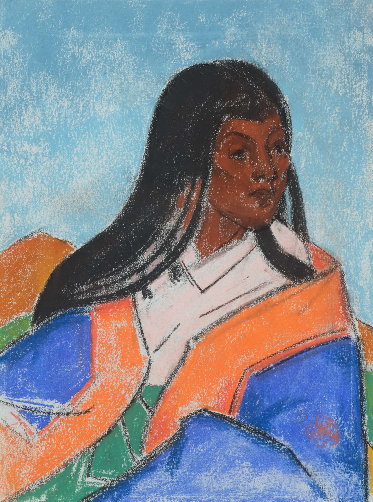 William Penhallow Henderson, Formalized Indian Man, c. 1920