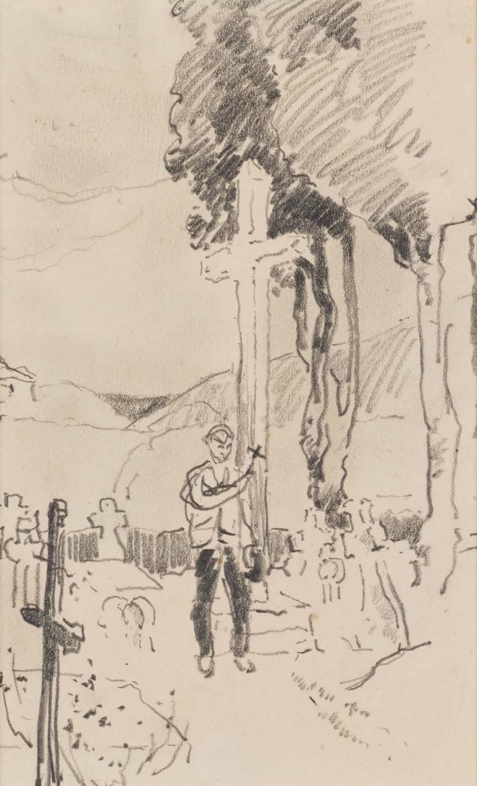 William Penhallow Henderson, Pyrenees - France, Graveyard, San Jean de Luz, France, c. 1910