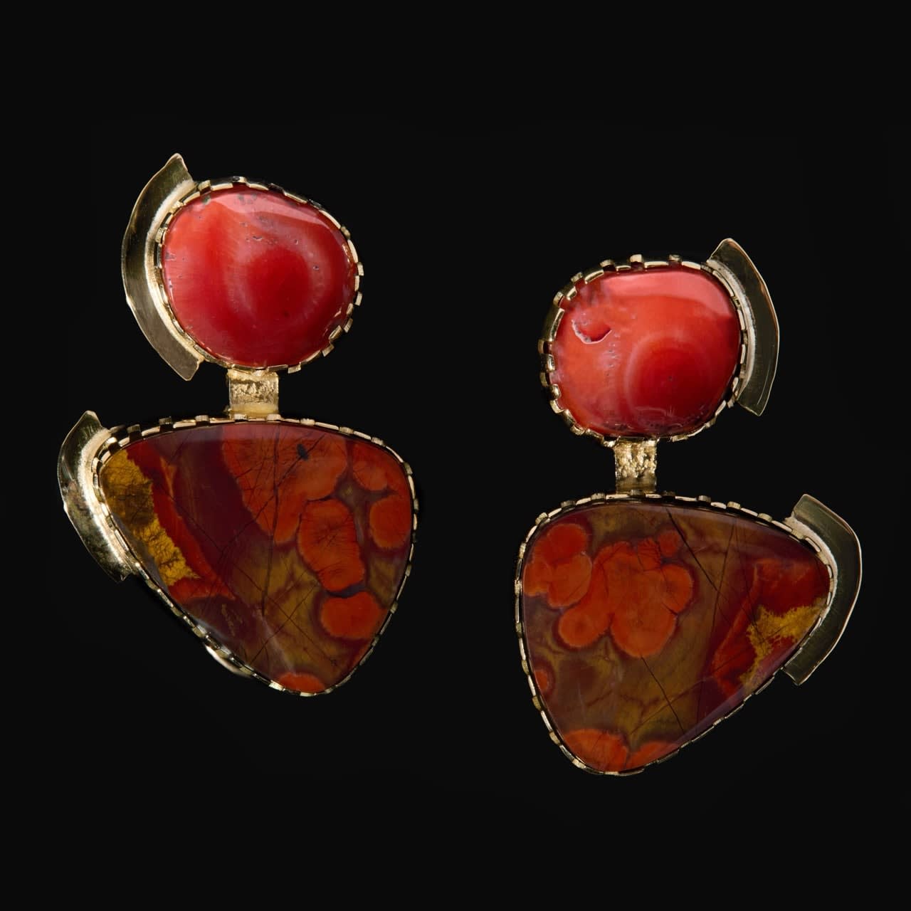 Yazzie Johnson and Gail Bird, Earrings, d. 2025
