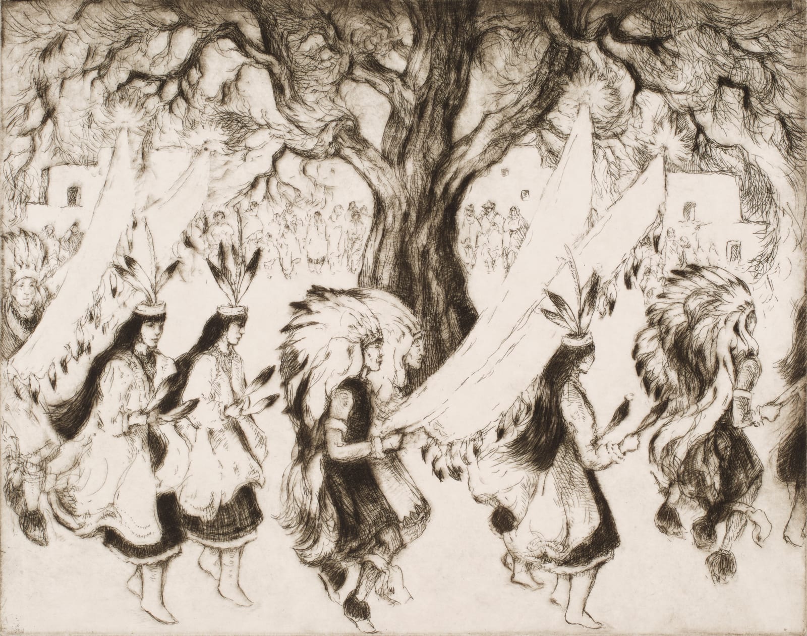 Gene Kloss, Comanche Dance - Ildefonso Pueblo, d. 1983